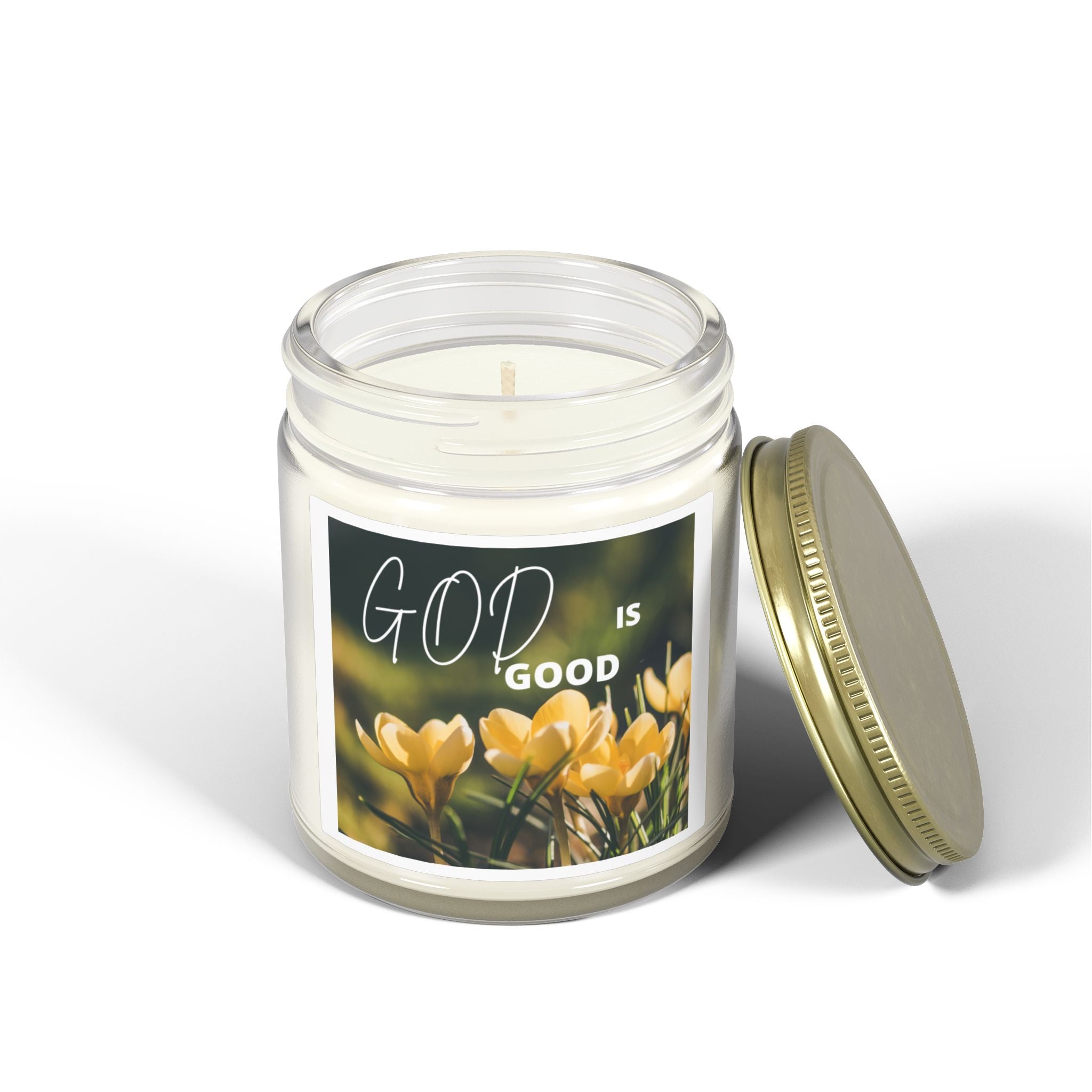 God Is Good Scented Candle — Coconut Apricot Wax (4oz, 9oz)