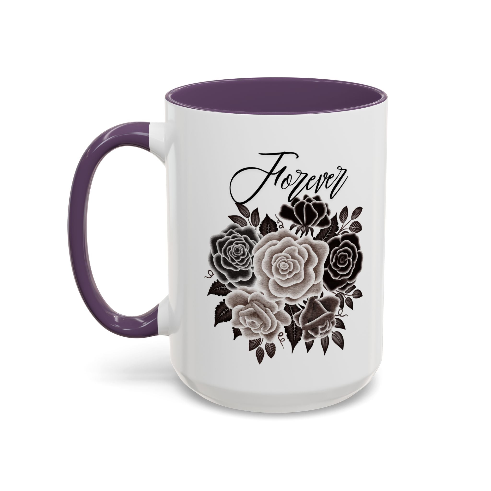 Elegant Floral Accent Coffee Mug for Coffee Lovers, Gift for Her, Home Decor, Valentine's Day, Birthday