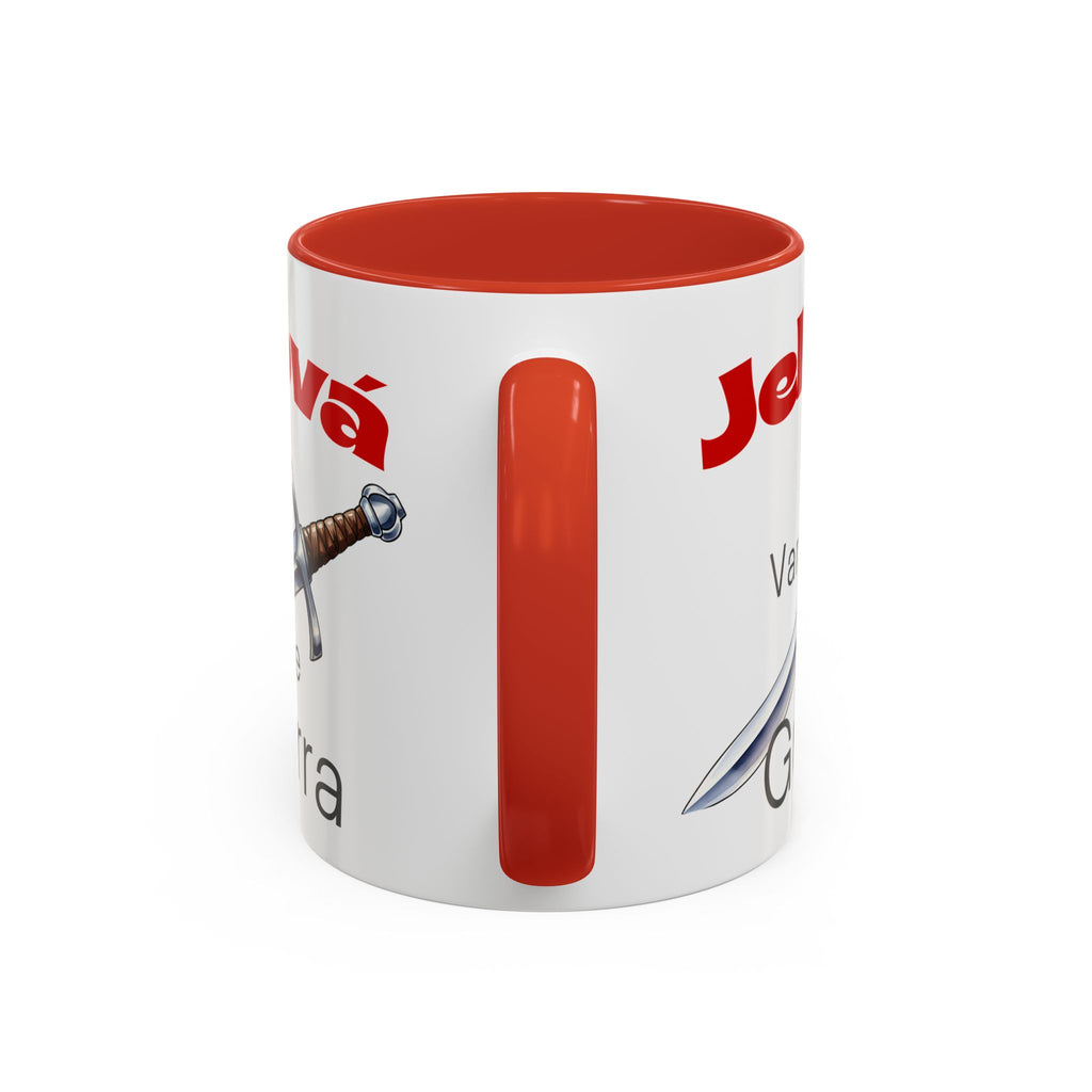 Jehovah Es Varón de Guerra Coffee Mug — Spanish Faith Sword Accent Mug (11/15oz)
