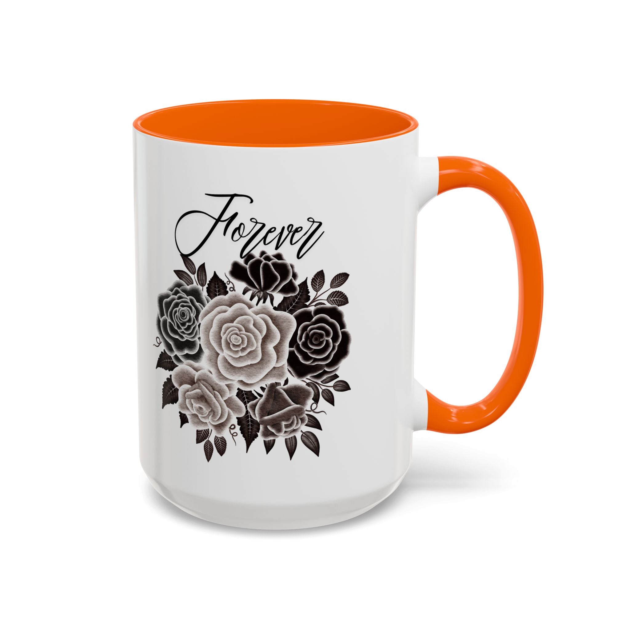 Elegant Floral Accent Coffee Mug for Coffee Lovers, Gift for Her, Home Decor, Valentine's Day, Birthday