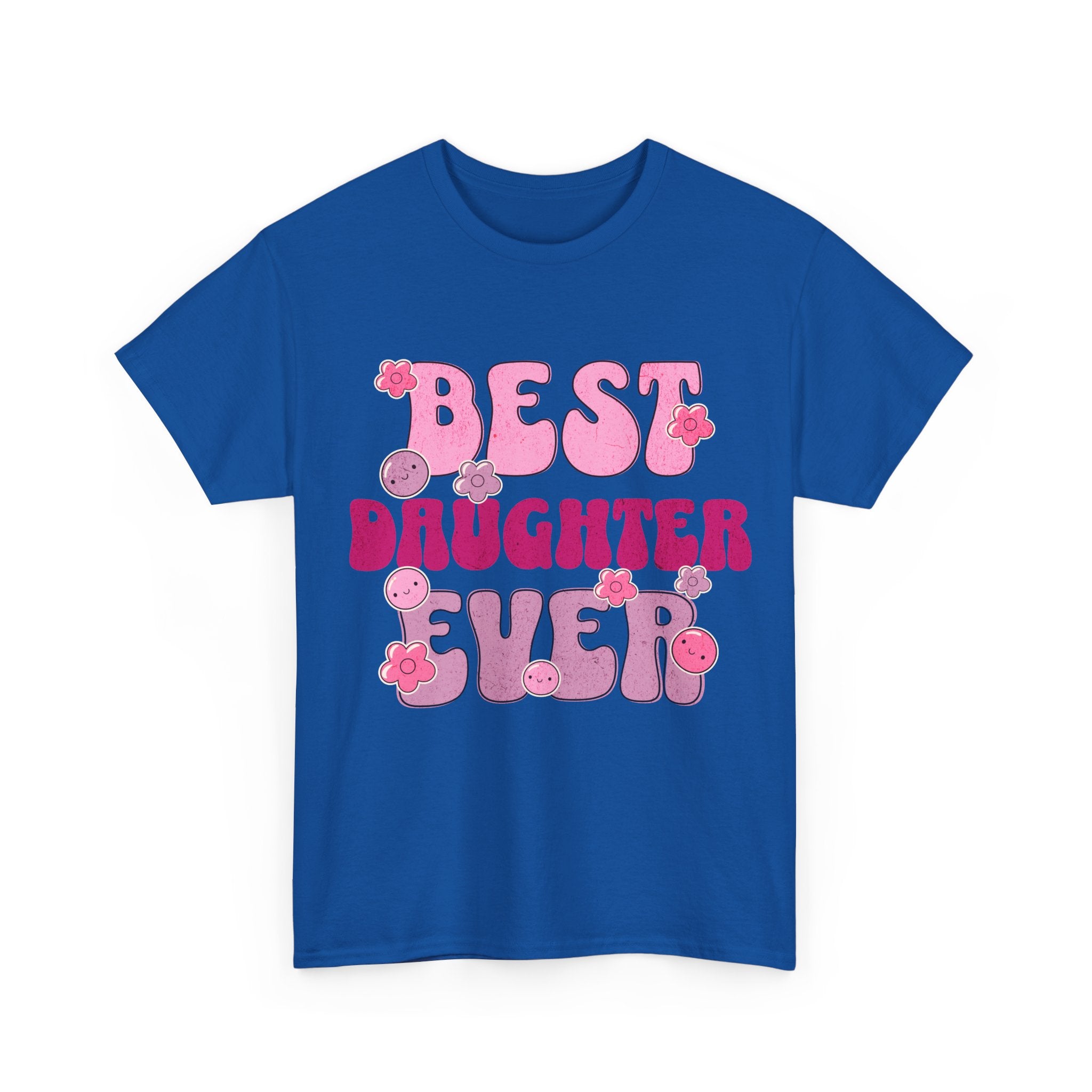 Best Daughter Ever T-Shirt — Cute Pink Retro Typography Tee for Daughters, Mother's Day Gift