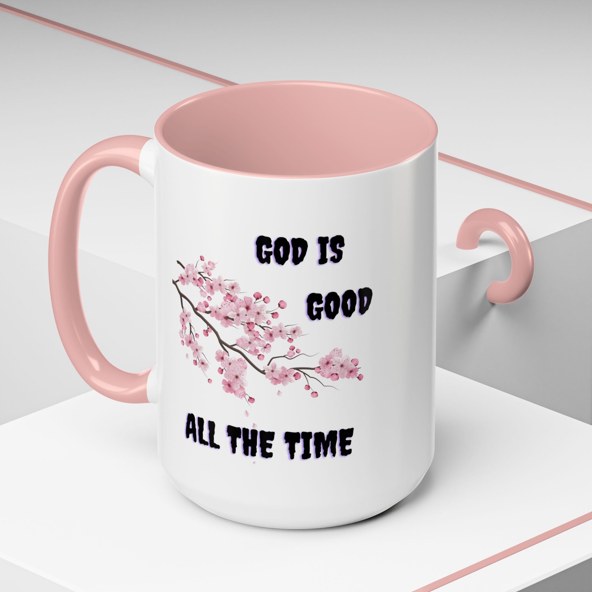 Inspirational Coffee Mug - God is Good, Floral Design, Gift for Faith Friends, Perfect for Mother's Day, Church Gatherings, Daily Motivation