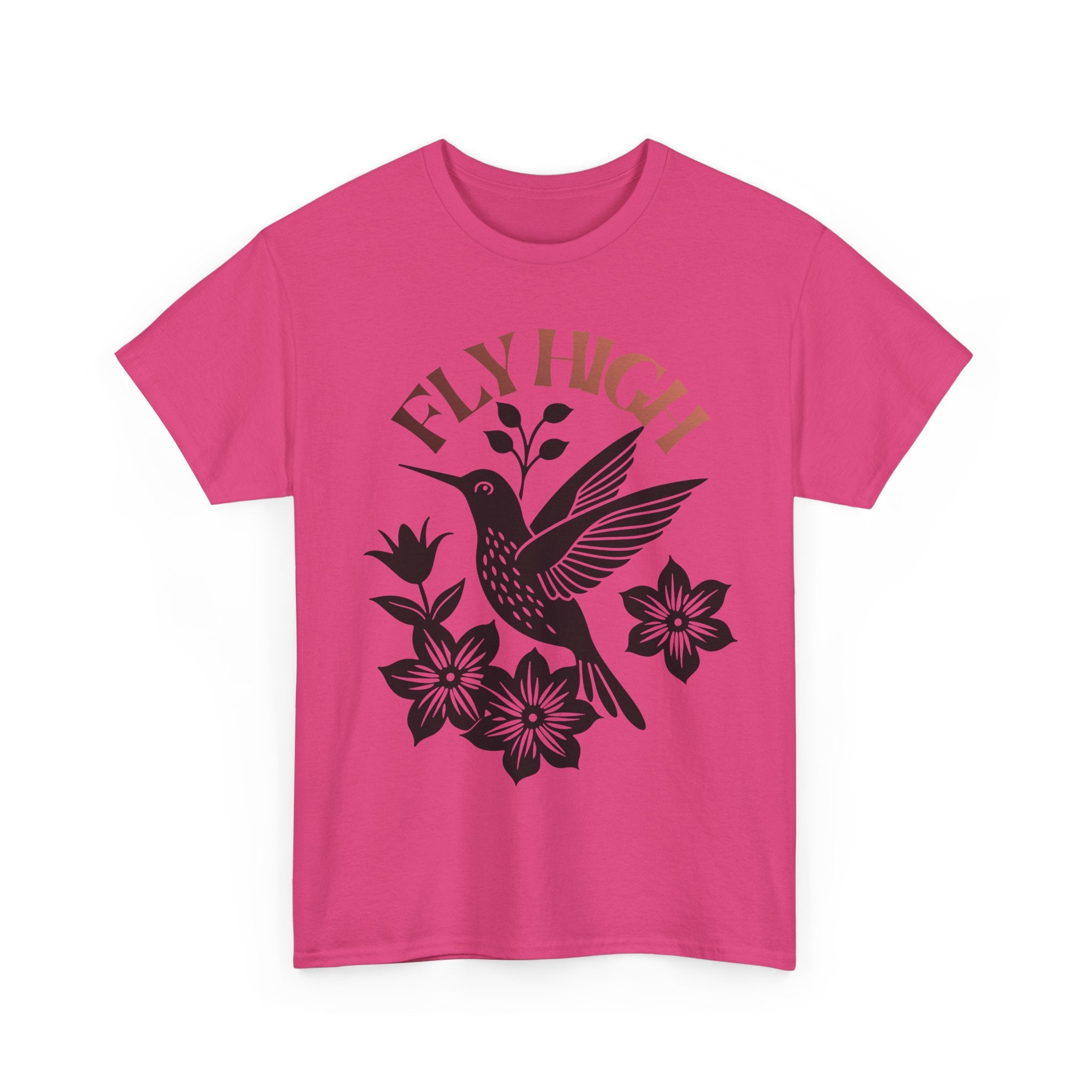 Fly High Hummingbird T-Shirt — Floral Retro Nature Tee