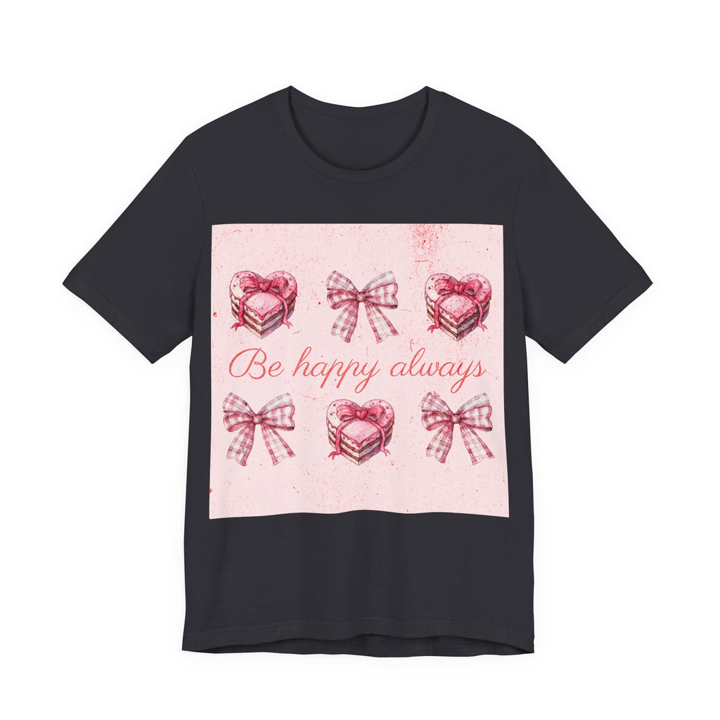 Happy Hearts Tee, Casual Gift T-Shirt, Positive Vibes Shirt, Birthday Outfit, Everyday Wear, Cheerful Top