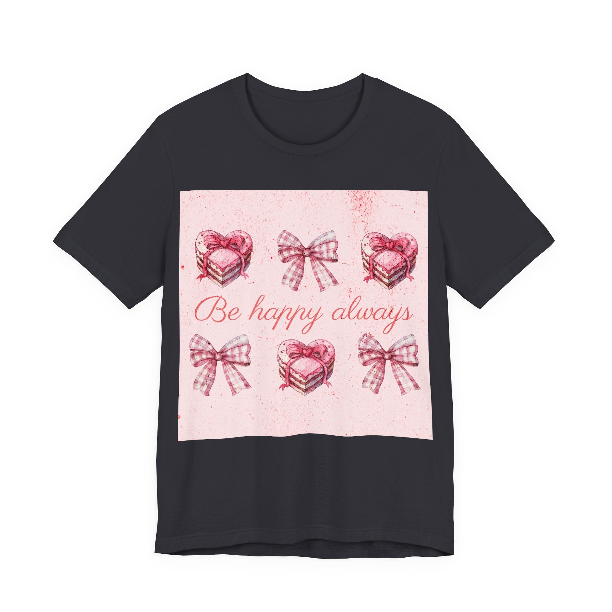 Happy Hearts Tee, Casual Gift T-Shirt, Positive Vibes Shirt, Birthday Outfit, Everyday Wear, Cheerful Top