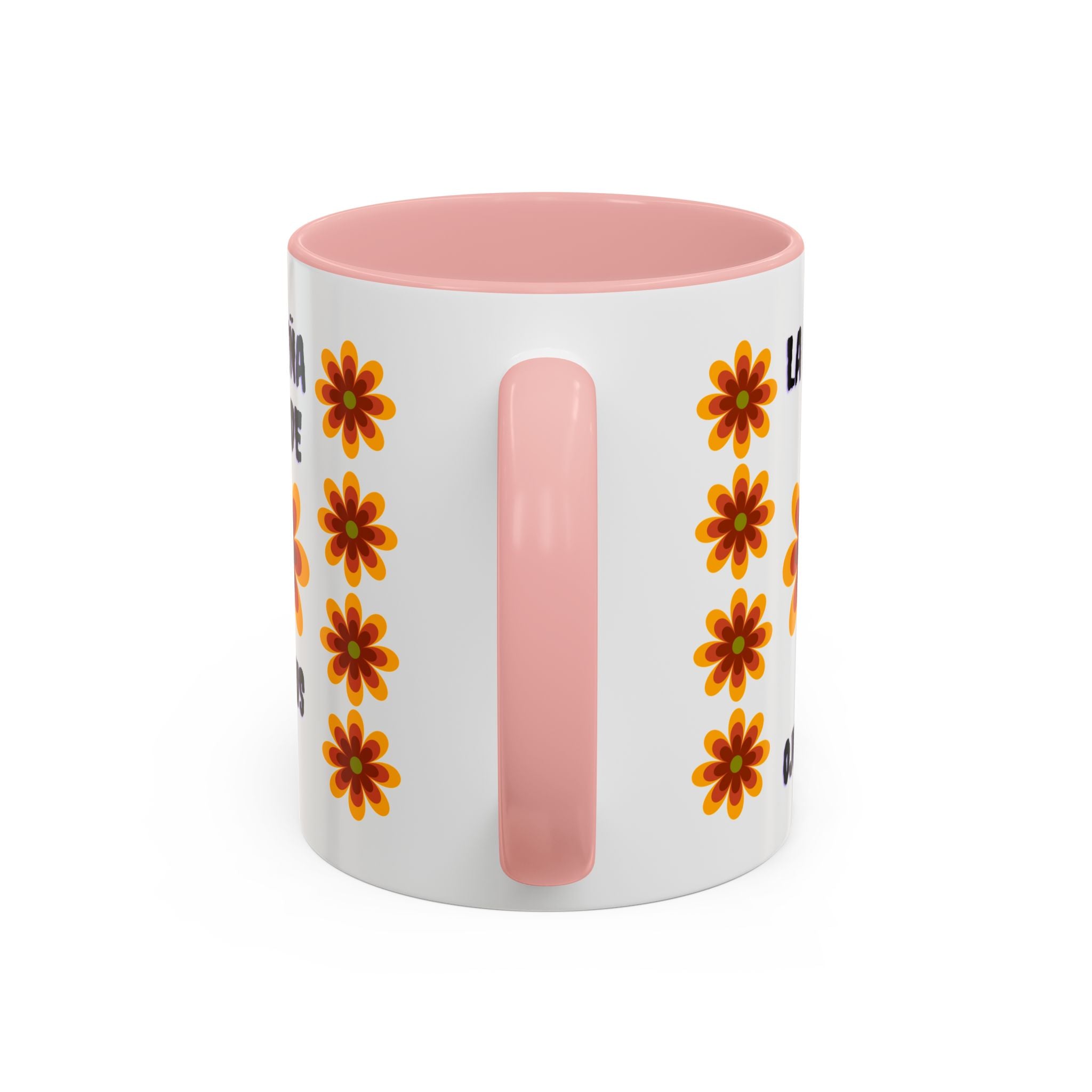 Bright Floral Accent Coffee Mug for Gifts, Home Decor, Coffee Lovers, Spanish Quote, Perfect for Special Occasions