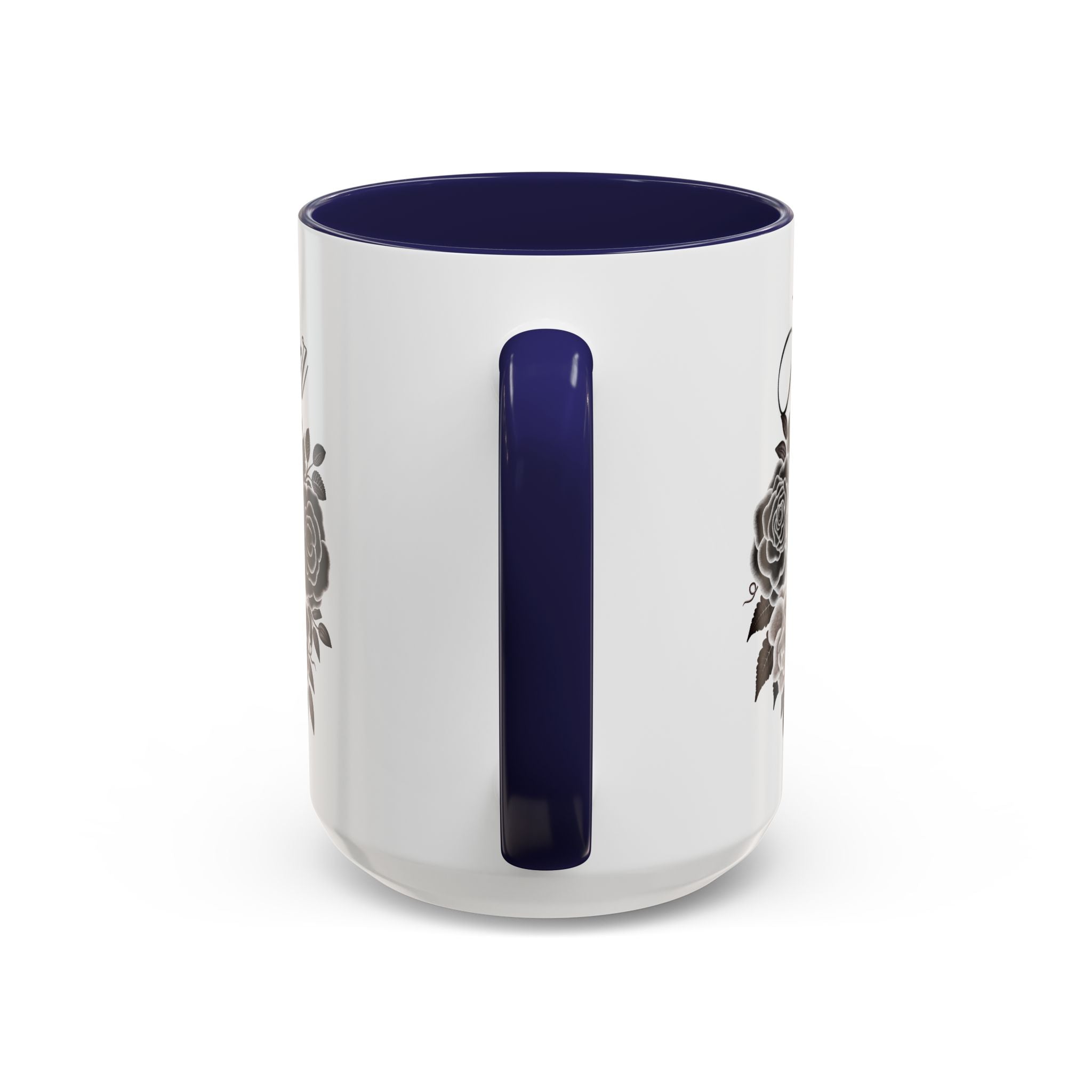 Elegant Floral Accent Coffee Mug for Coffee Lovers, Gift for Her, Home Decor, Valentine's Day, Birthday