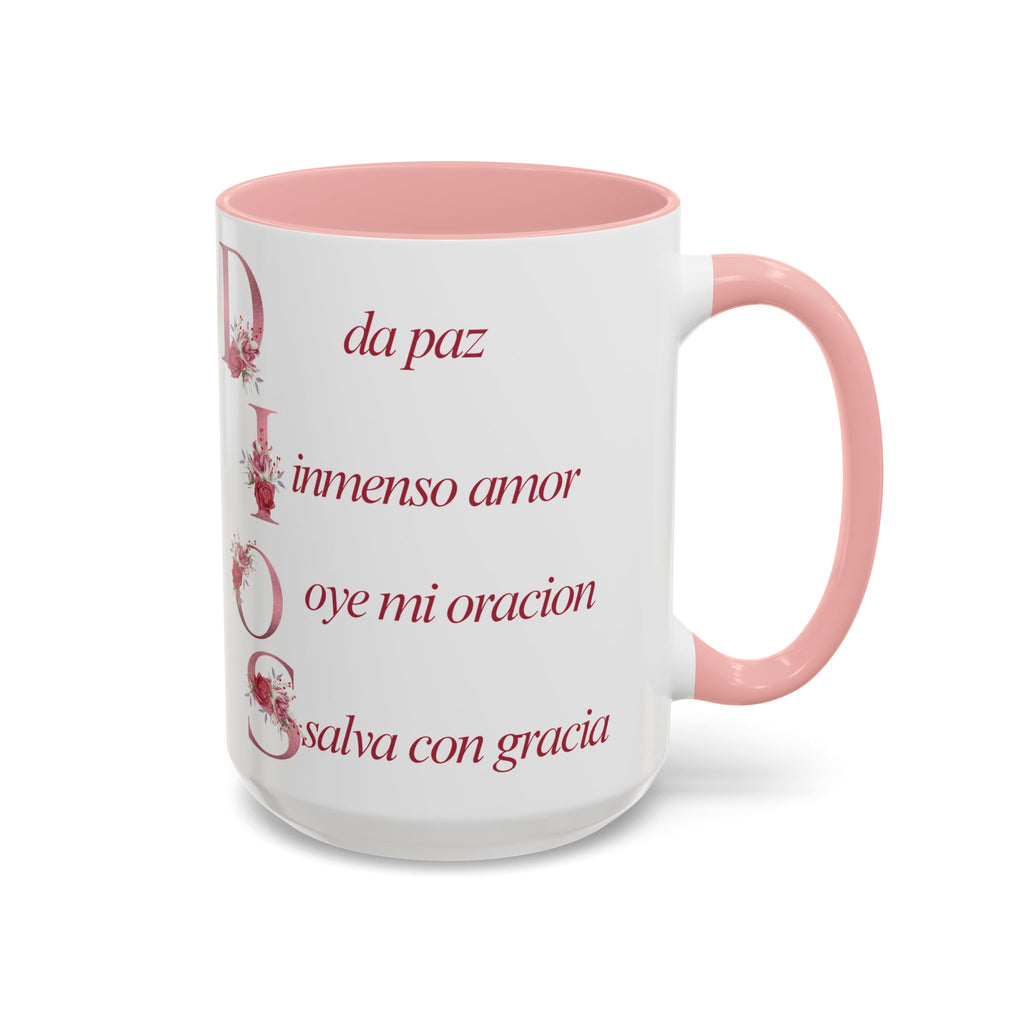 Inspirational Accent Coffee Mug with Floral Design - 11/15oz