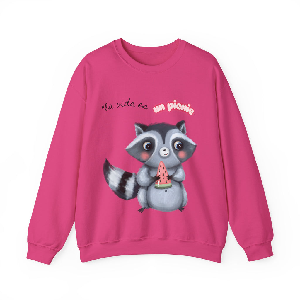 Cute Raccoon Sweatshirt, Cozy Fall Apparel, Gift for Animal Lovers, Cute Crewneck for Kids and Adults, Sweatshirt for Birthdays, Party Wear