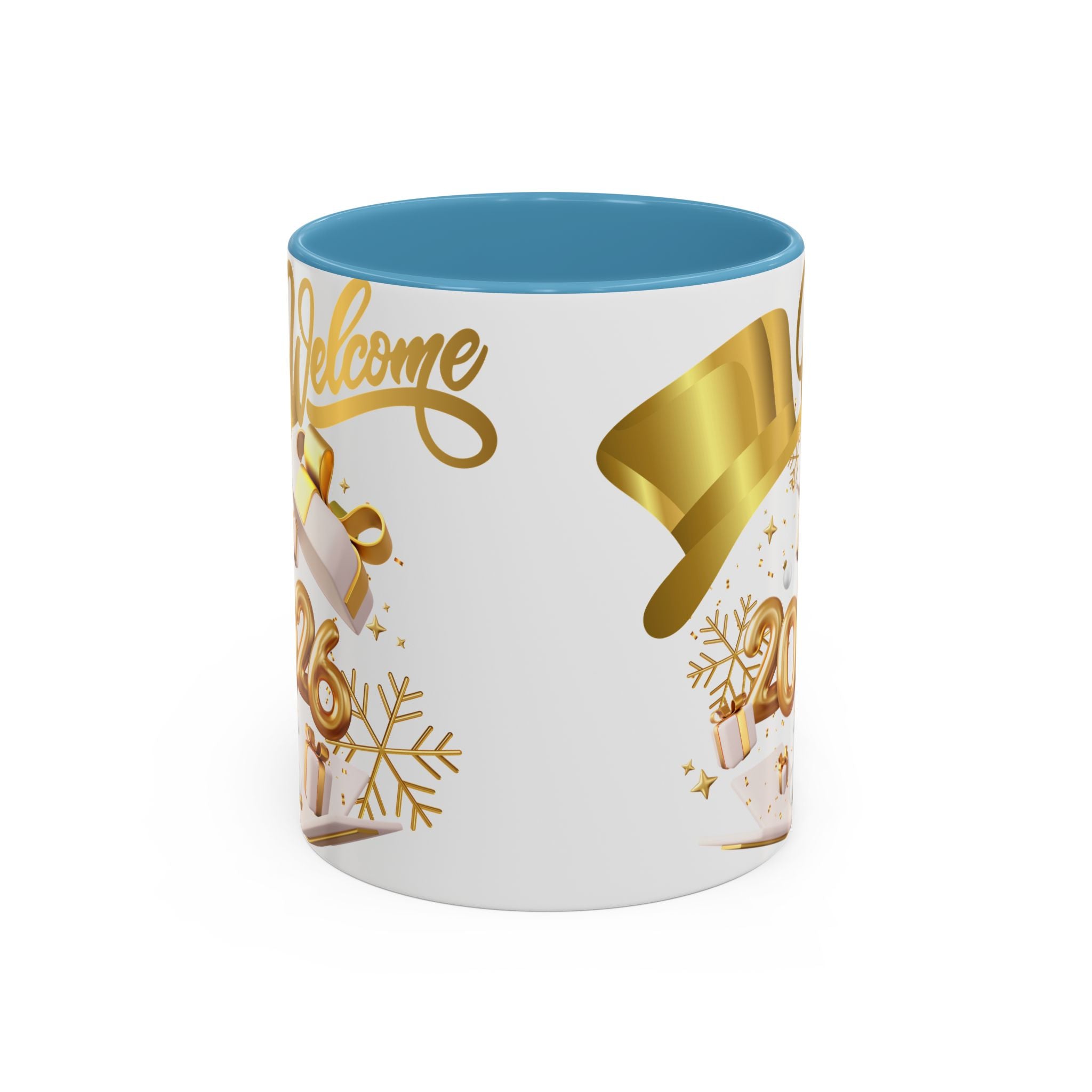 2026 New Year Coffee Mug — "Welcome 2026" Gold Celebration Accent Mug