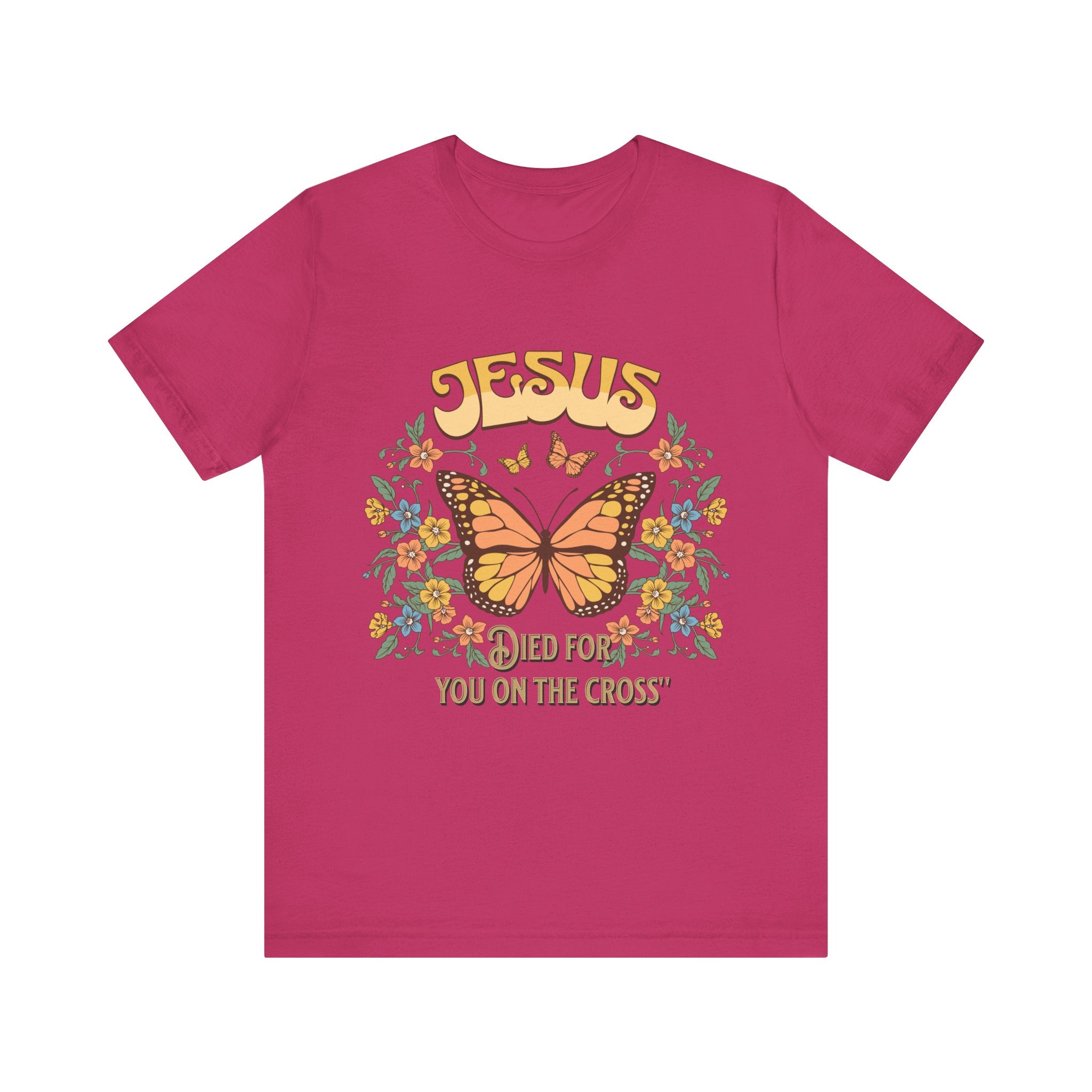 Jesus Butterfly Tee, Vintage Inspired Christian Unisex T-Shirt, Faith Apparel, Religious Gift, Casual Wear