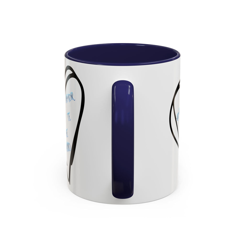Coffee Mug - Hand-Drawn Heart with Spanish 'Por Amor Te He Amado' Accent