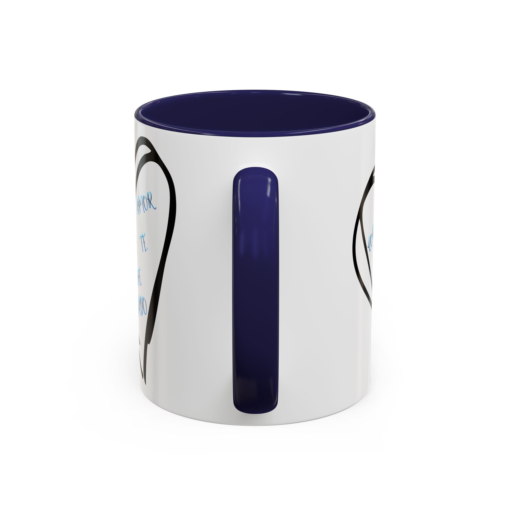 Coffee Mug - Hand-Drawn Heart with Spanish 'Por Amor Te He Amado' Accent