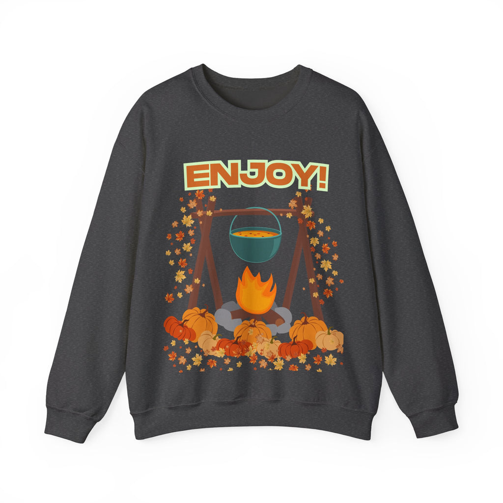 Cozy Campfire Sweatshirt, Fall Apparel, Autumn Outing Gear, Unisex Crewneck, Chill Vibes, Perfect for Bonfires, Thanksgiving
