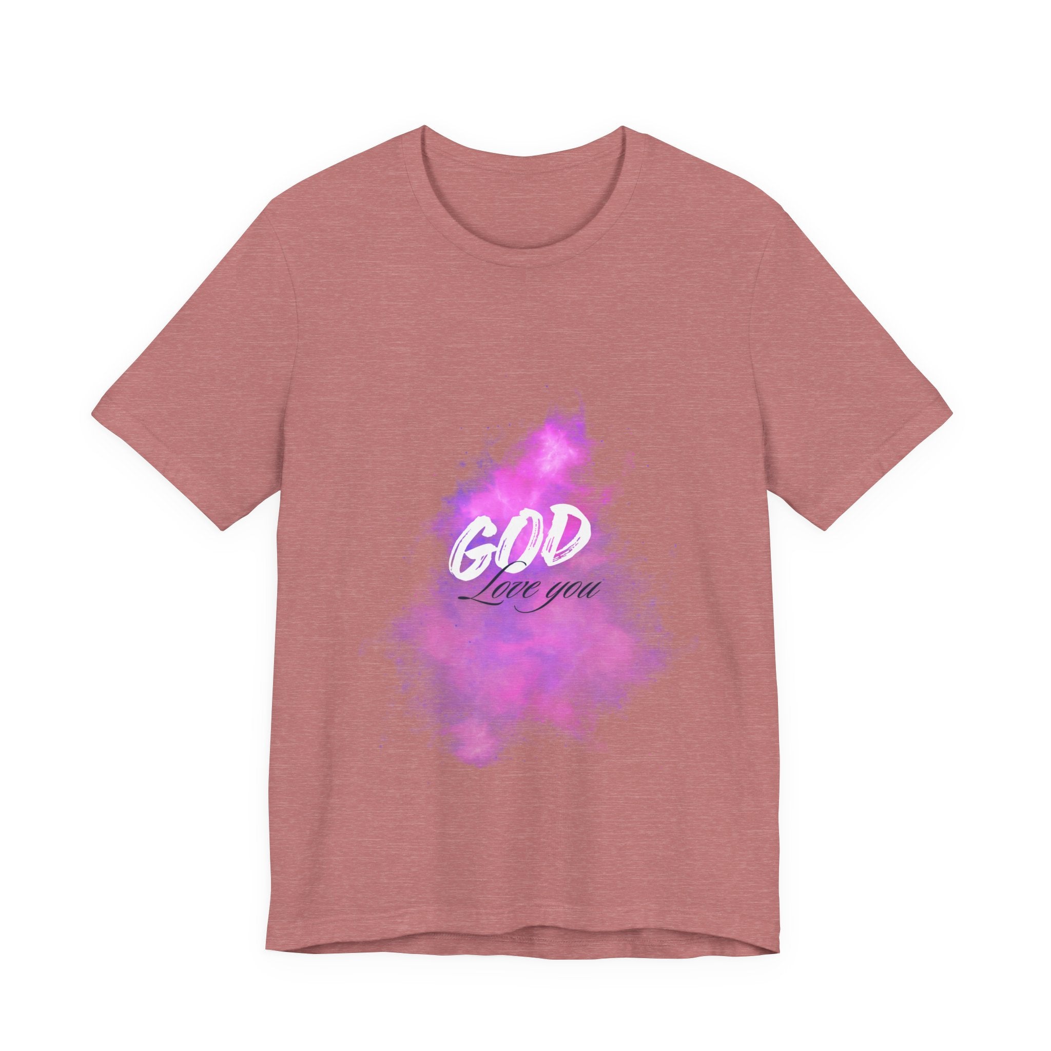 God Love You Tee - Inspirational Short Sleeve Shirt, Faith-Based Gift, Christian Apparel, Motivational T-Shirt, Perfect for Worship