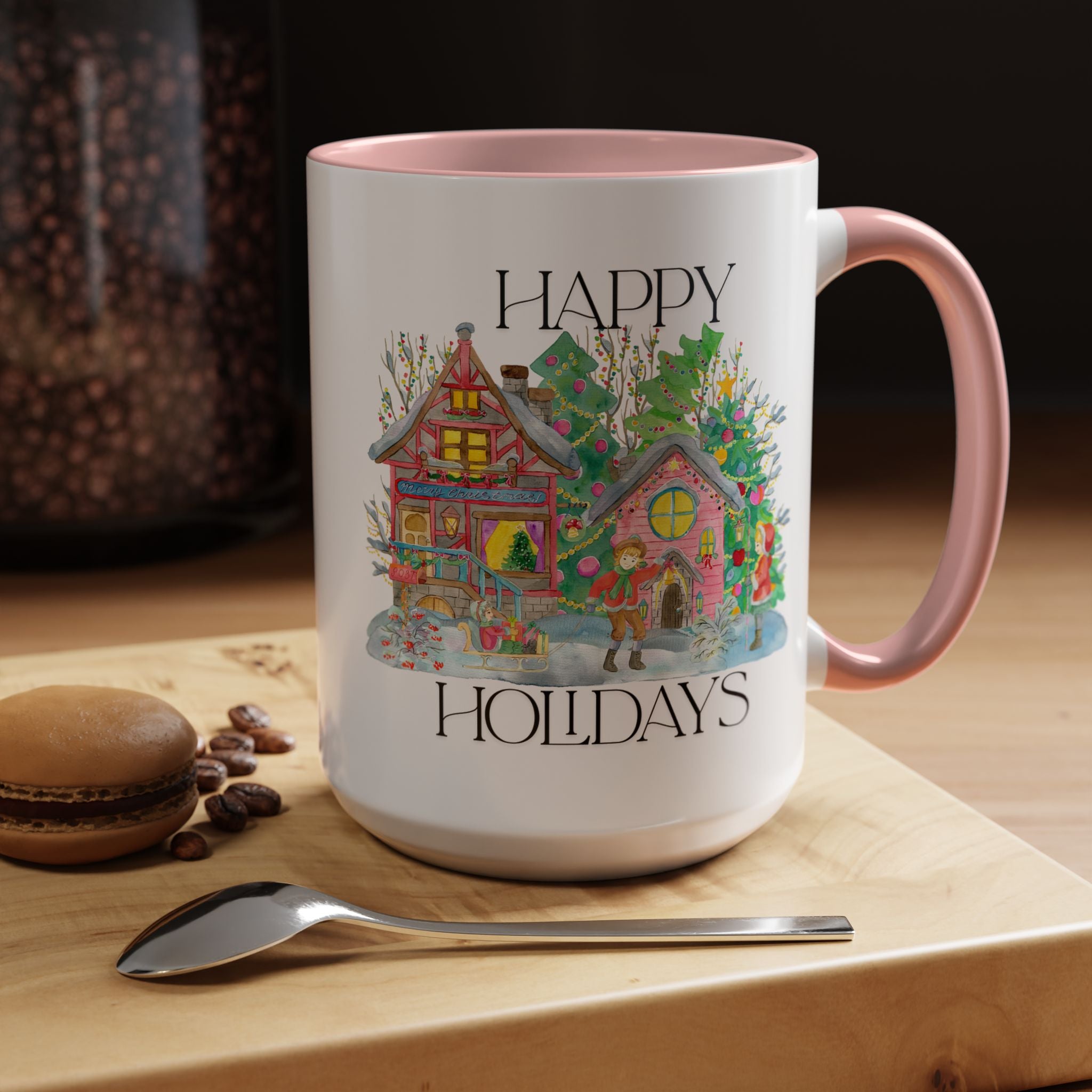 Festive Holiday Coffee Mug - Perfect Gift for Christmas, Winter Decor, Cozy Home Vibe, Holiday Gatherings, Cheerful Sips