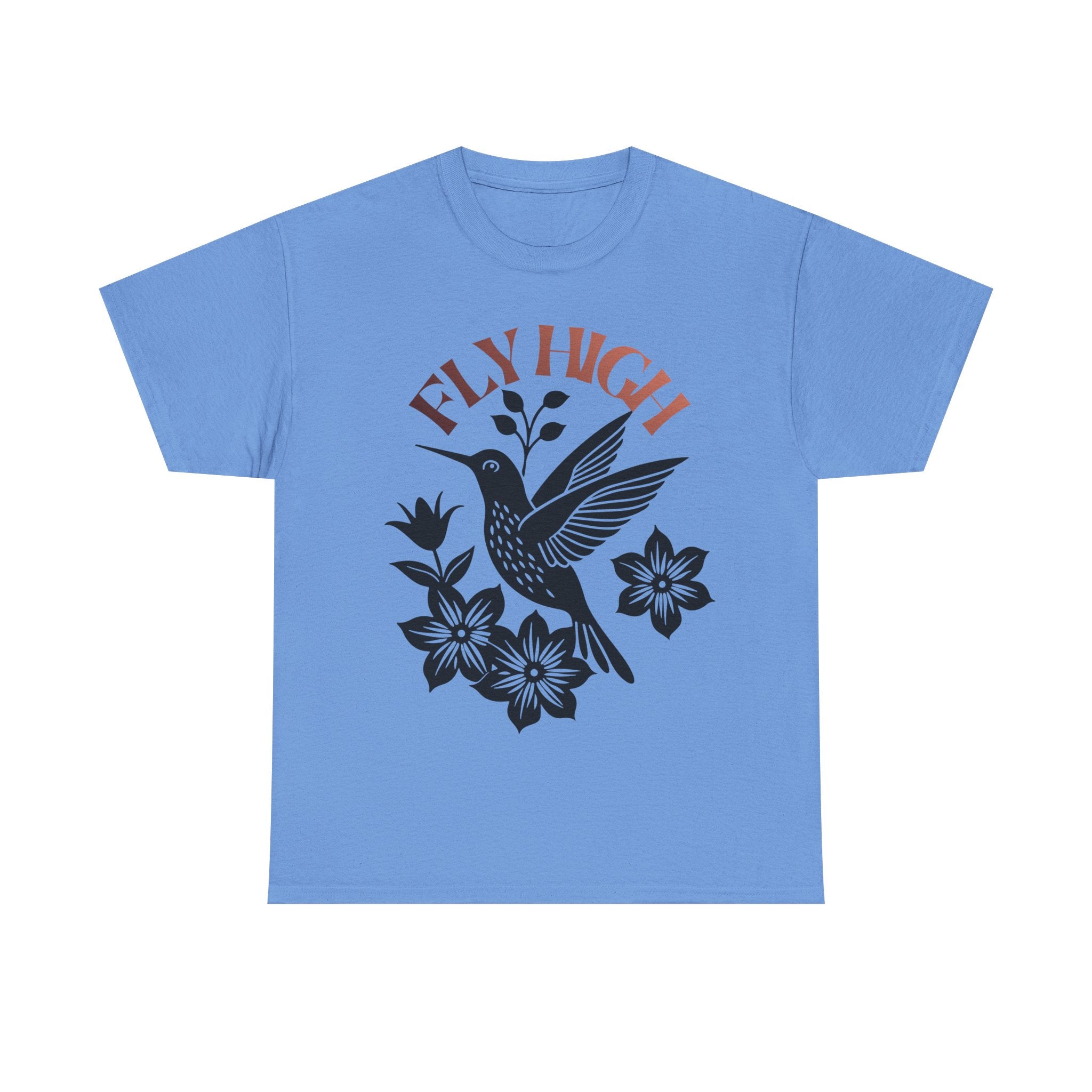 Fly High Hummingbird T-Shirt — Floral Retro Nature Tee