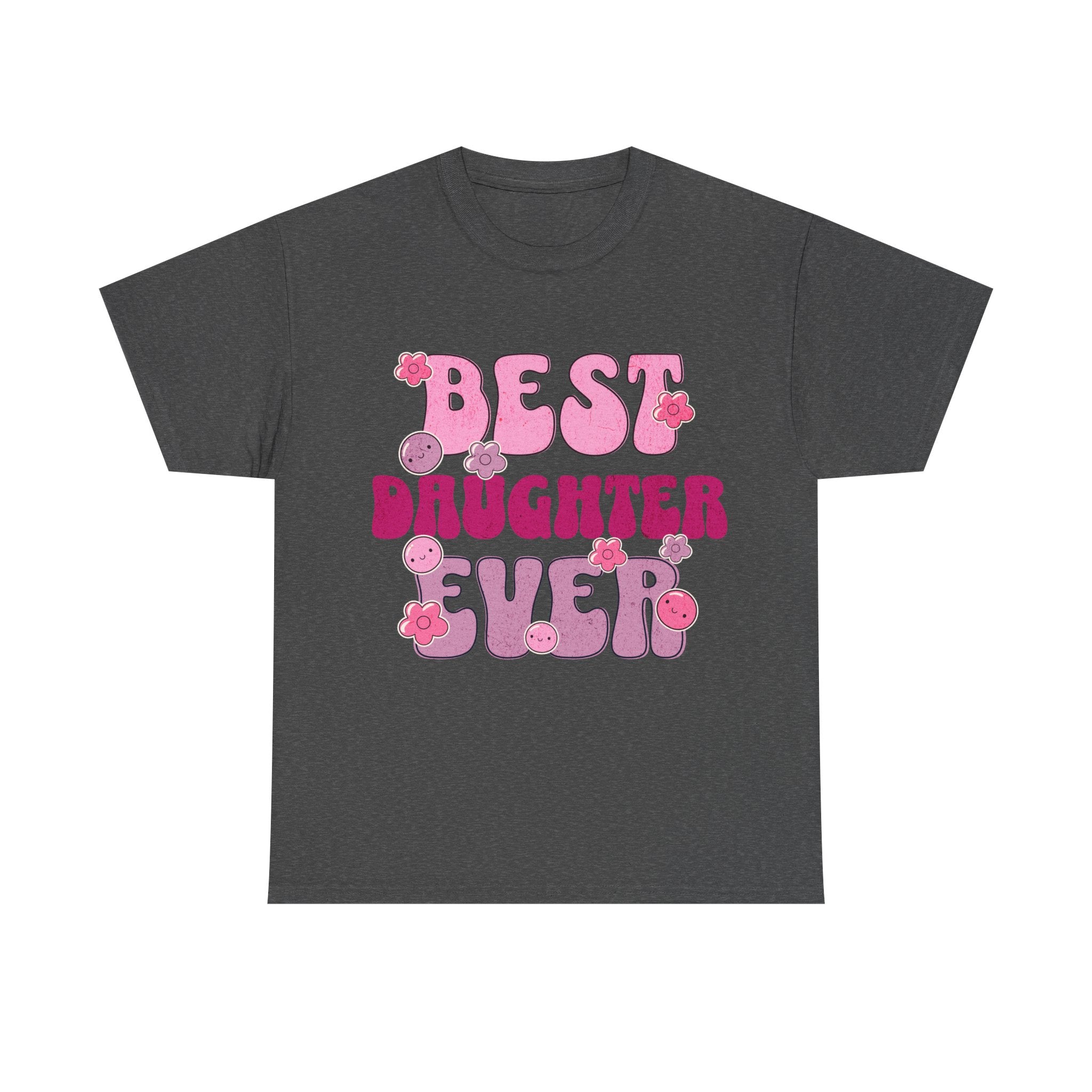 Best Daughter Ever T-Shirt — Cute Pink Retro Typography Tee for Daughters, Mother's Day Gift