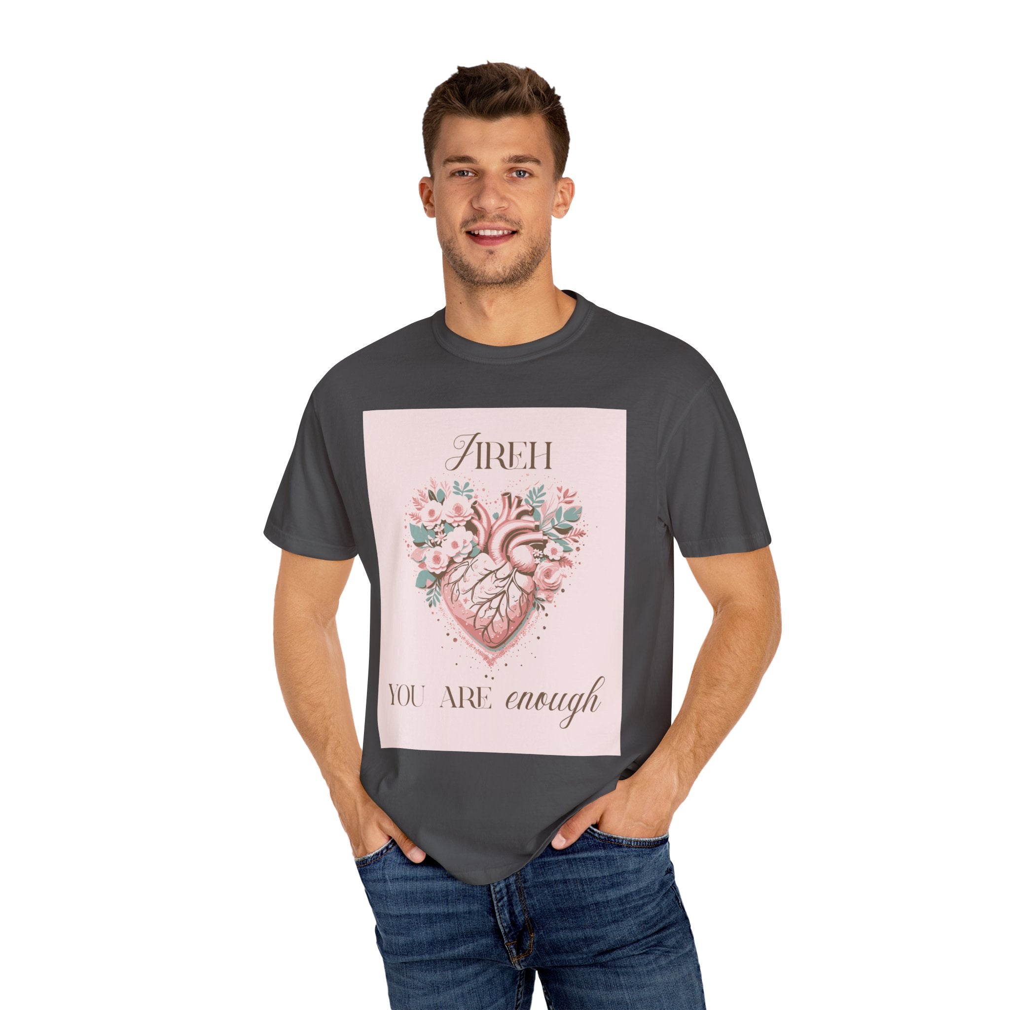 You Are Enough Floral Heart T-Shirt