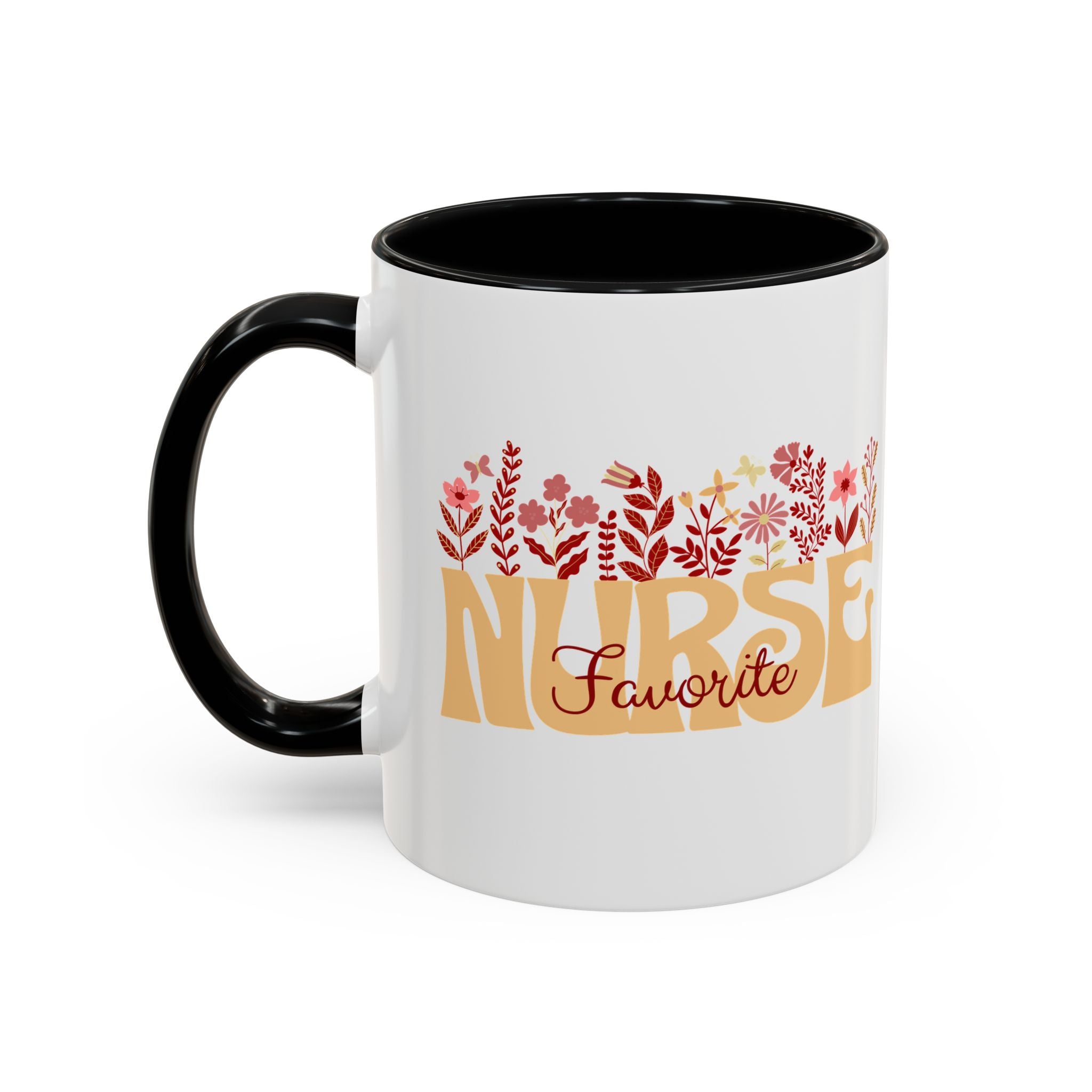 Nurse Favorite Coffee Mug | Floral Mug for Nurses | Gift for Nurse Appreciation Week, Nurses Day, Medical Professionals