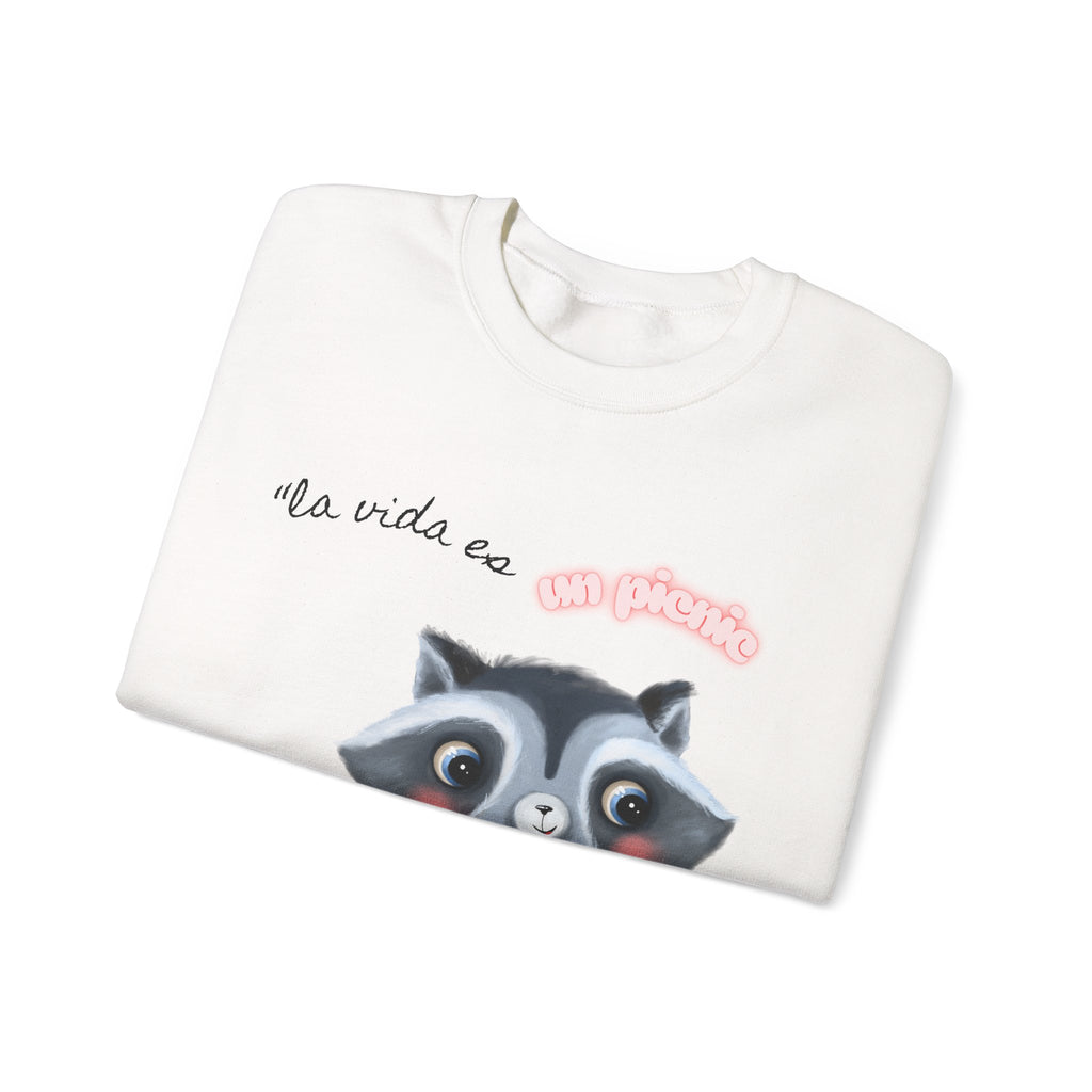 Cute Raccoon Sweatshirt, Cozy Fall Apparel, Gift for Animal Lovers, Cute Crewneck for Kids and Adults, Sweatshirt for Birthdays, Party Wear