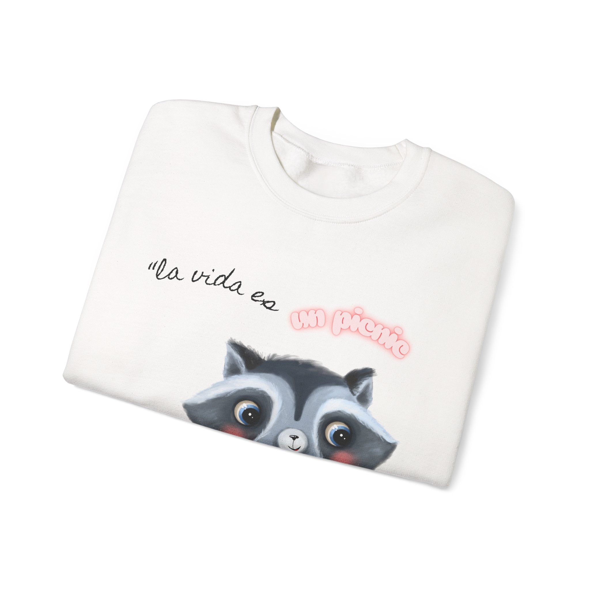 Cute Raccoon Sweatshirt, Cozy Fall Apparel, Gift for Animal Lovers, Cute Crewneck for Kids and Adults, Sweatshirt for Birthdays, Party Wear
