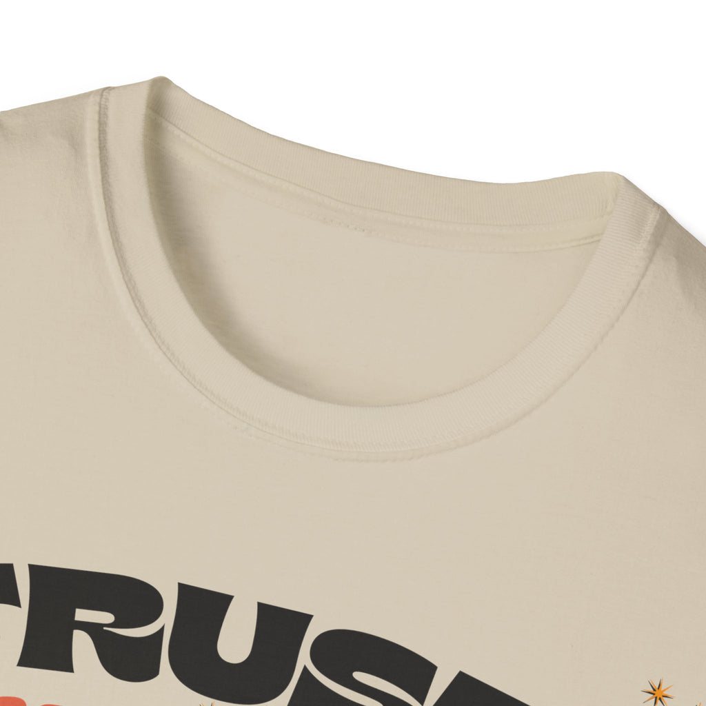 Trust The Process Heart T-Shirt — Positive Motivation Tee with Mushroom & Mosaic Heart Design