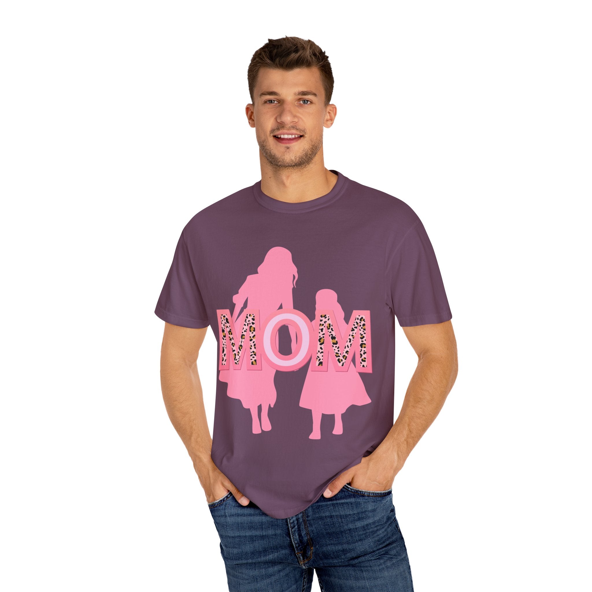 Mom & Me Garment-Dyed T-shirt, Cute Matching Tees, Mother's Day Gift, Family Outing Shirt, Mommy Daughter Outfit, Trendy Casual Wear