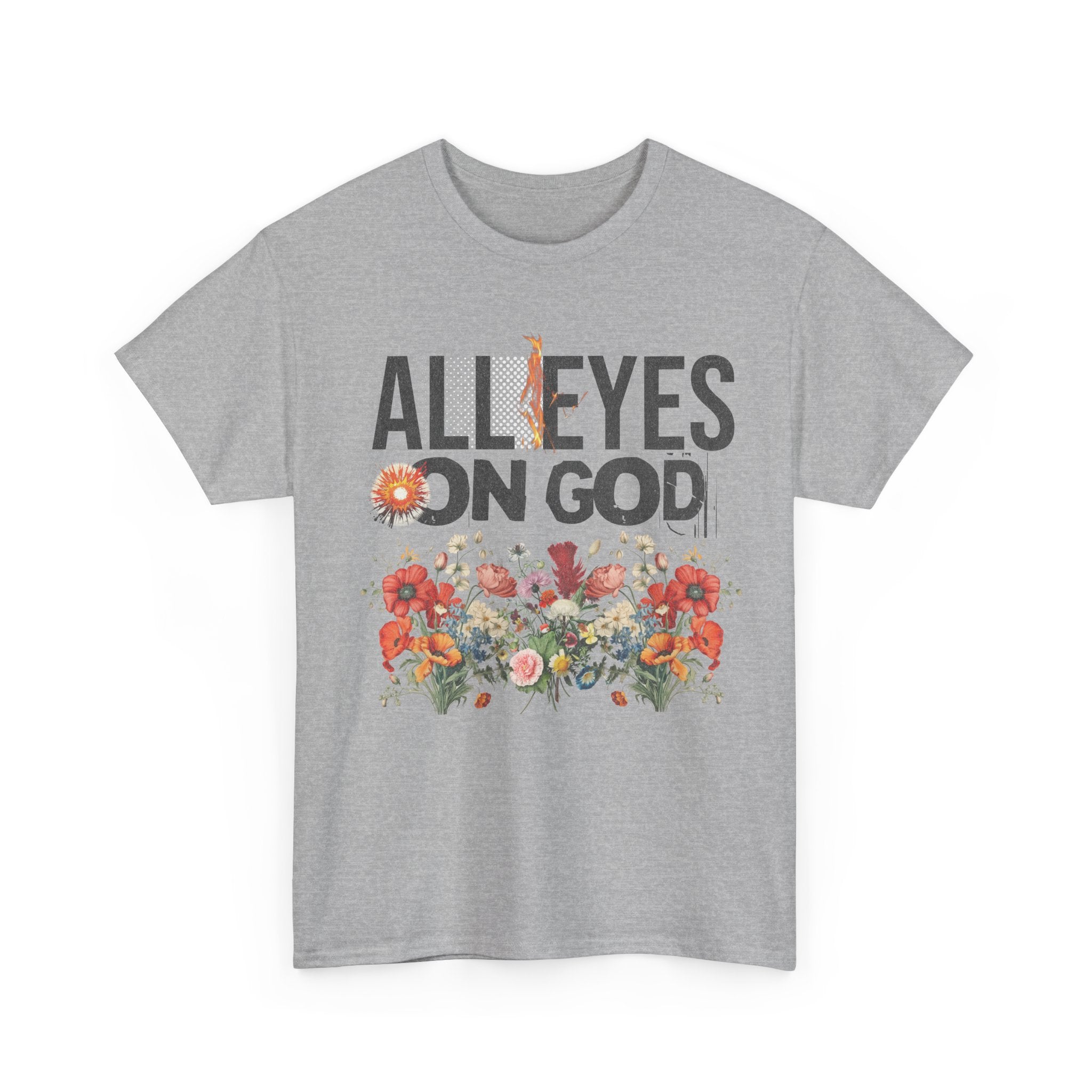 Faith-Inspired Floral Tee, Spirituality Shirt, Inspirational Gift, Christian Apparel, Casual Everyday Wear, Unisex Cotton T-Shirt