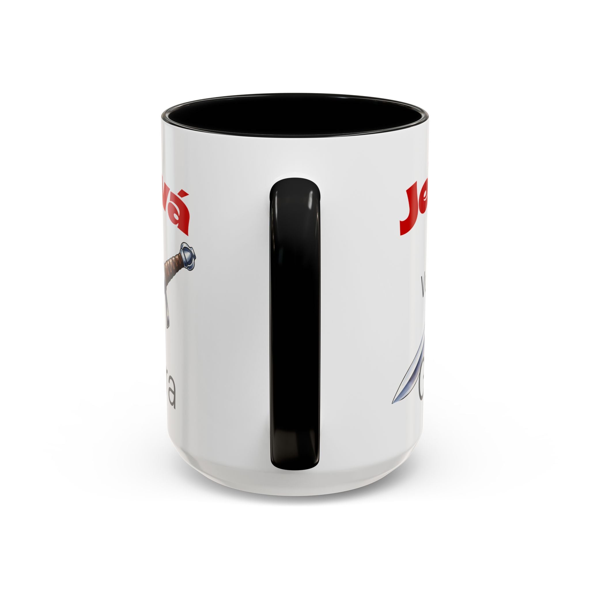 Jehovah Es Varón de Guerra Coffee Mug — Spanish Faith Sword Accent Mug (11/15oz)