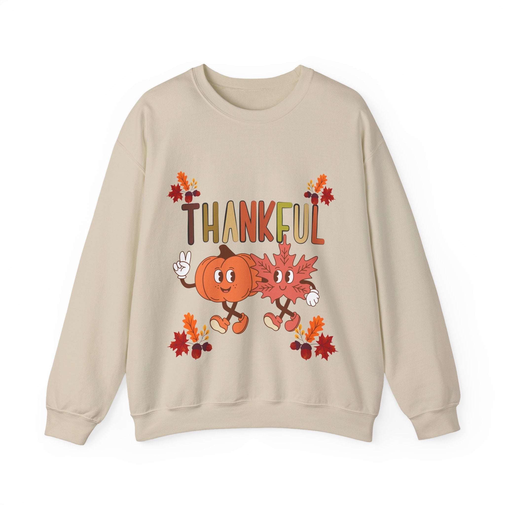 Thankful Autumn Crewneck Sweatshirt, Cozy Fall Sweater, Unisex Sweatshirt, Thanksgiving Gift, Cute Seasonal Apparel