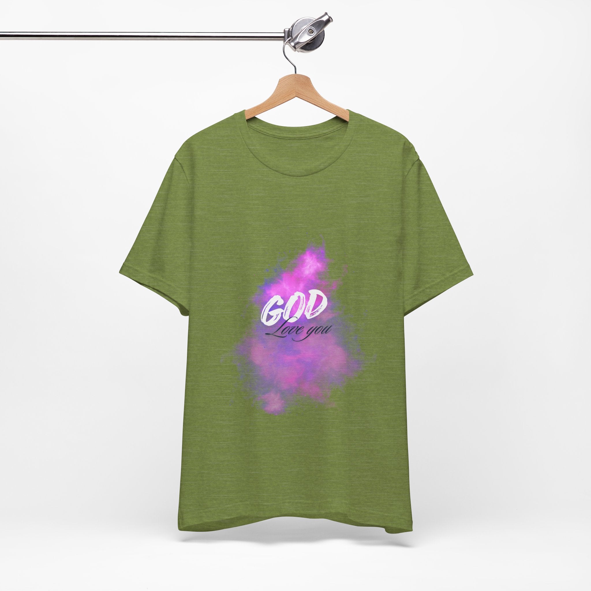 God Love You Tee - Inspirational Short Sleeve Shirt, Faith-Based Gift, Christian Apparel, Motivational T-Shirt, Perfect for Worship