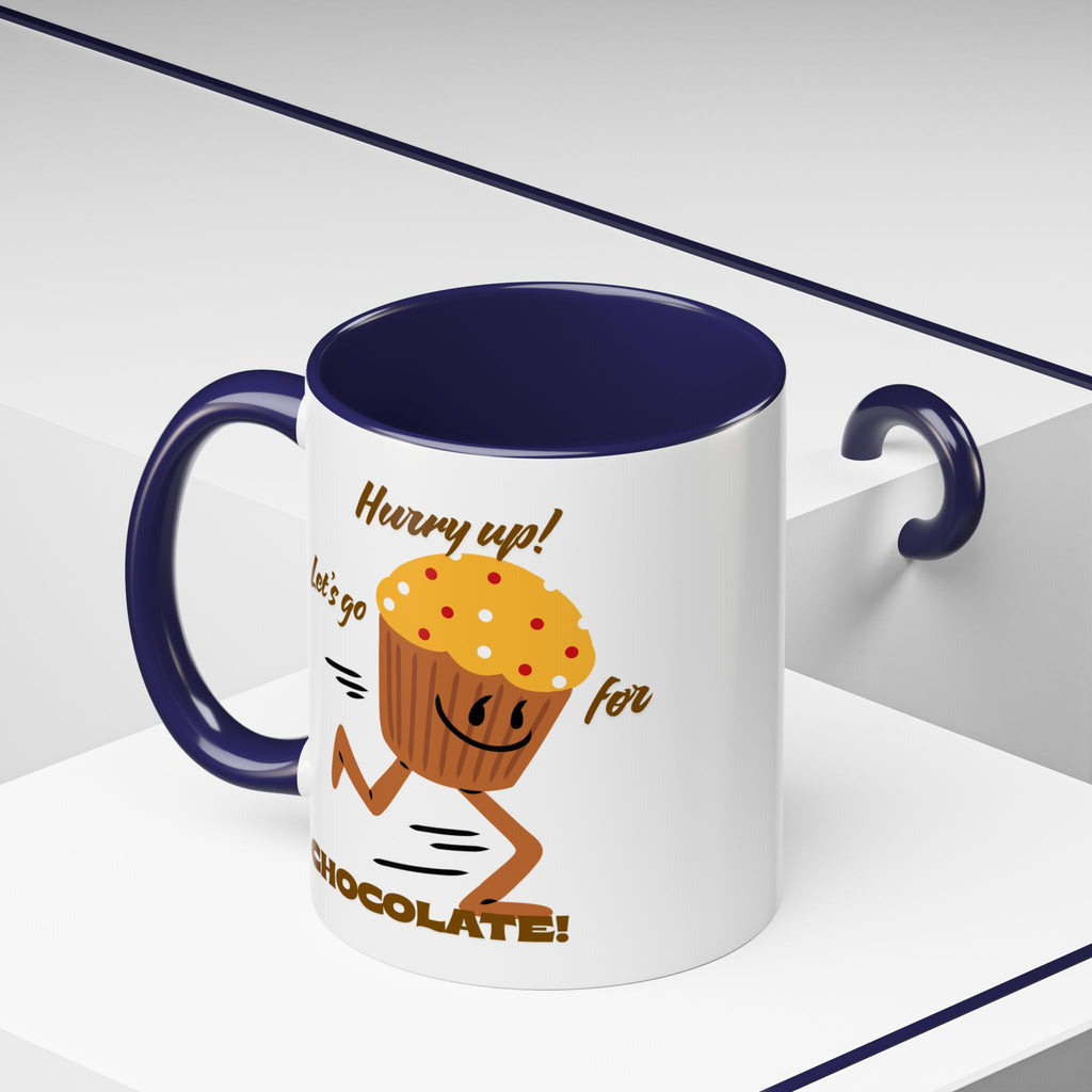 Chocolate Lover's Accent Coffee Mug - Fun Mug for Coffee, Gift for Bakers, Cute Kitchen Decor, Dessert Enthusiast