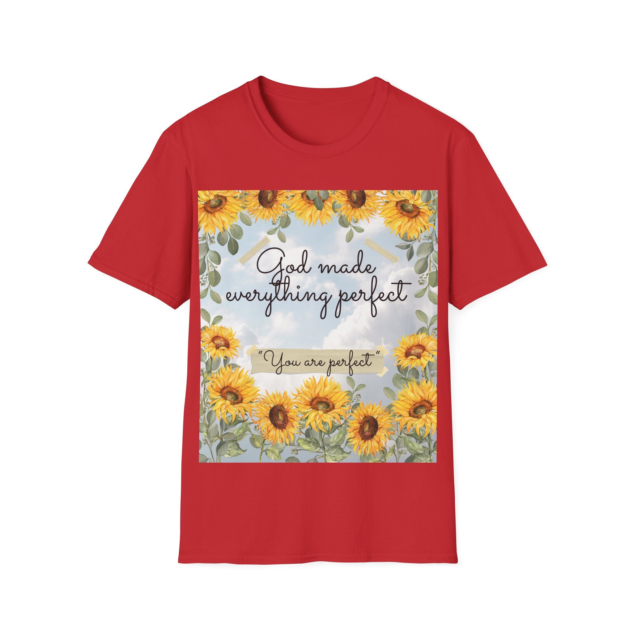 God Made Everything Perfect Sunflower T-Shirt, Inspirational Tee, Gift for Her, Positive Affirmation Apparel, Summer Style, [...]