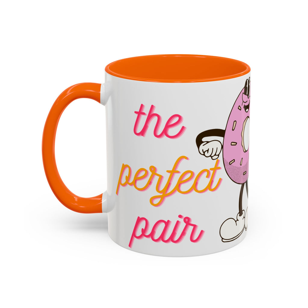 Like Coffee & Donuts Accent Coffee Mug — Cute Donut & Coffee Cup Design (11/15oz)