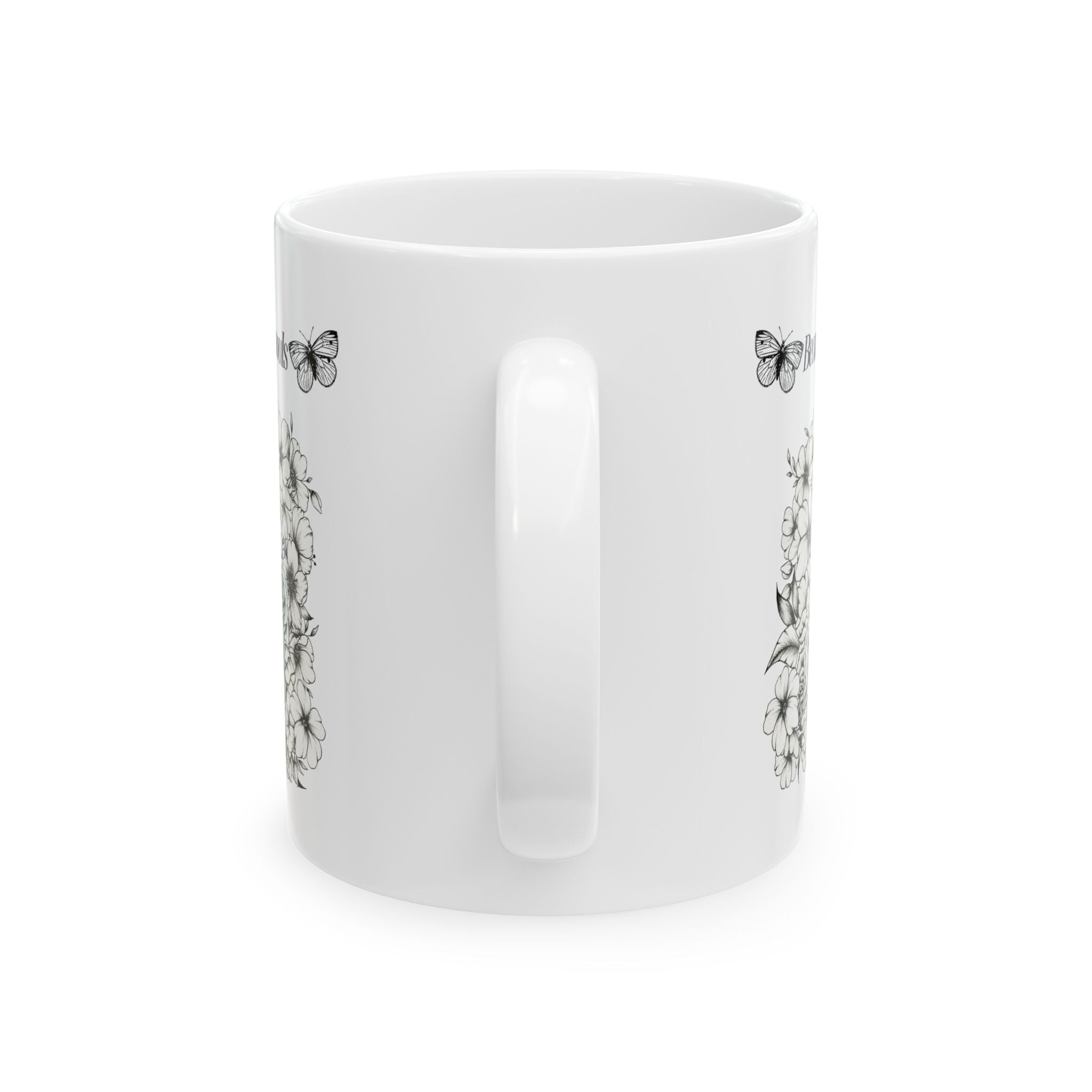 Elegant Butterfly Floral Ceramic Mug - Perfect Gift for Tea Lovers, Home Decor, Coffee Enthusiasts, Mother's Day, Birthday