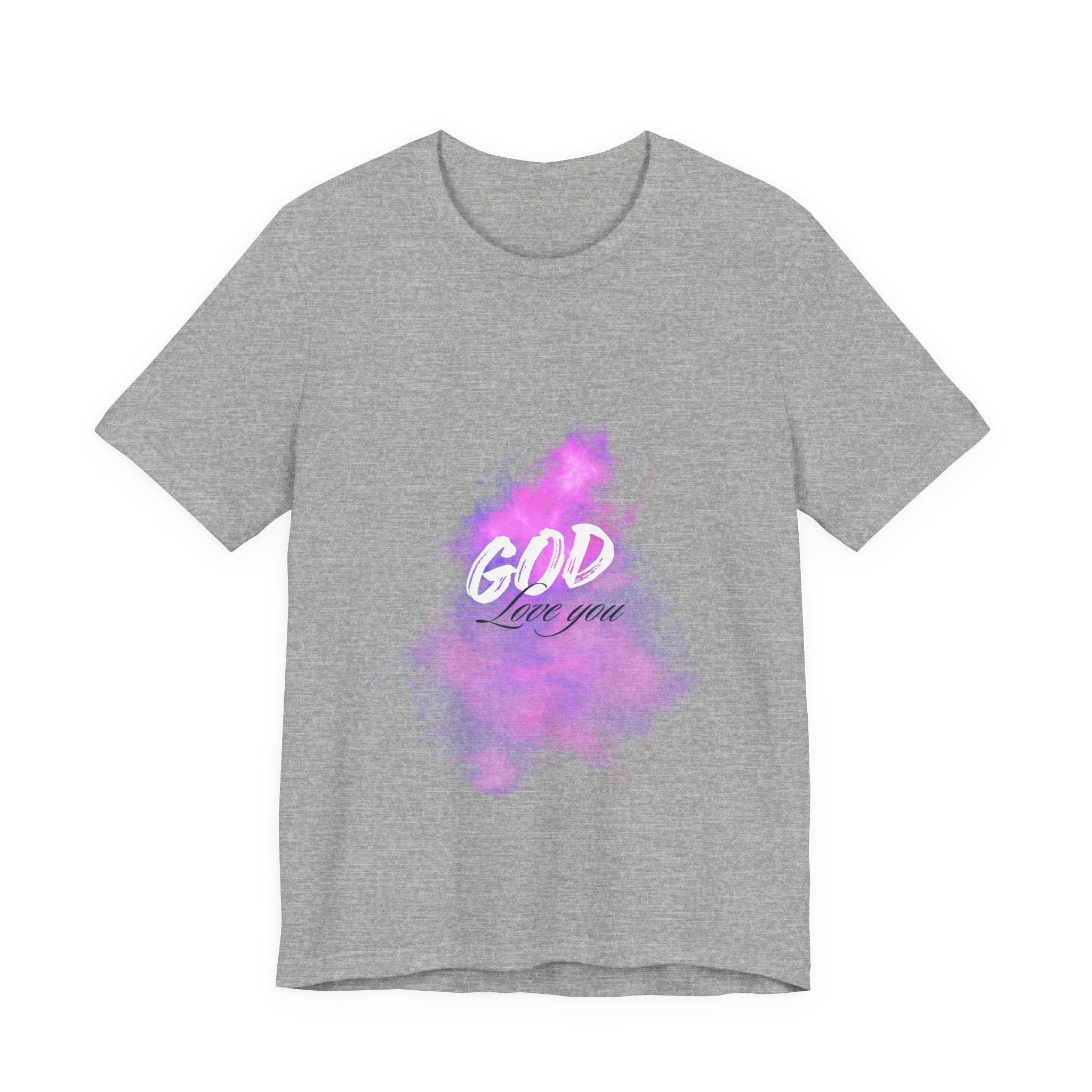 God Love You Tee - Inspirational Short Sleeve Shirt, Faith-Based Gift, Christian Apparel, Motivational T-Shirt, Perfect for Worship