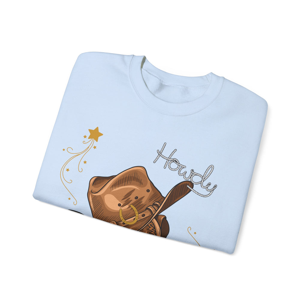 Howdy Cowboy Crewneck Sweatshirt | Unisex Sweatshirt, Western Apparel, Fall Fashion, Gift for Him/Her, Casual Wear