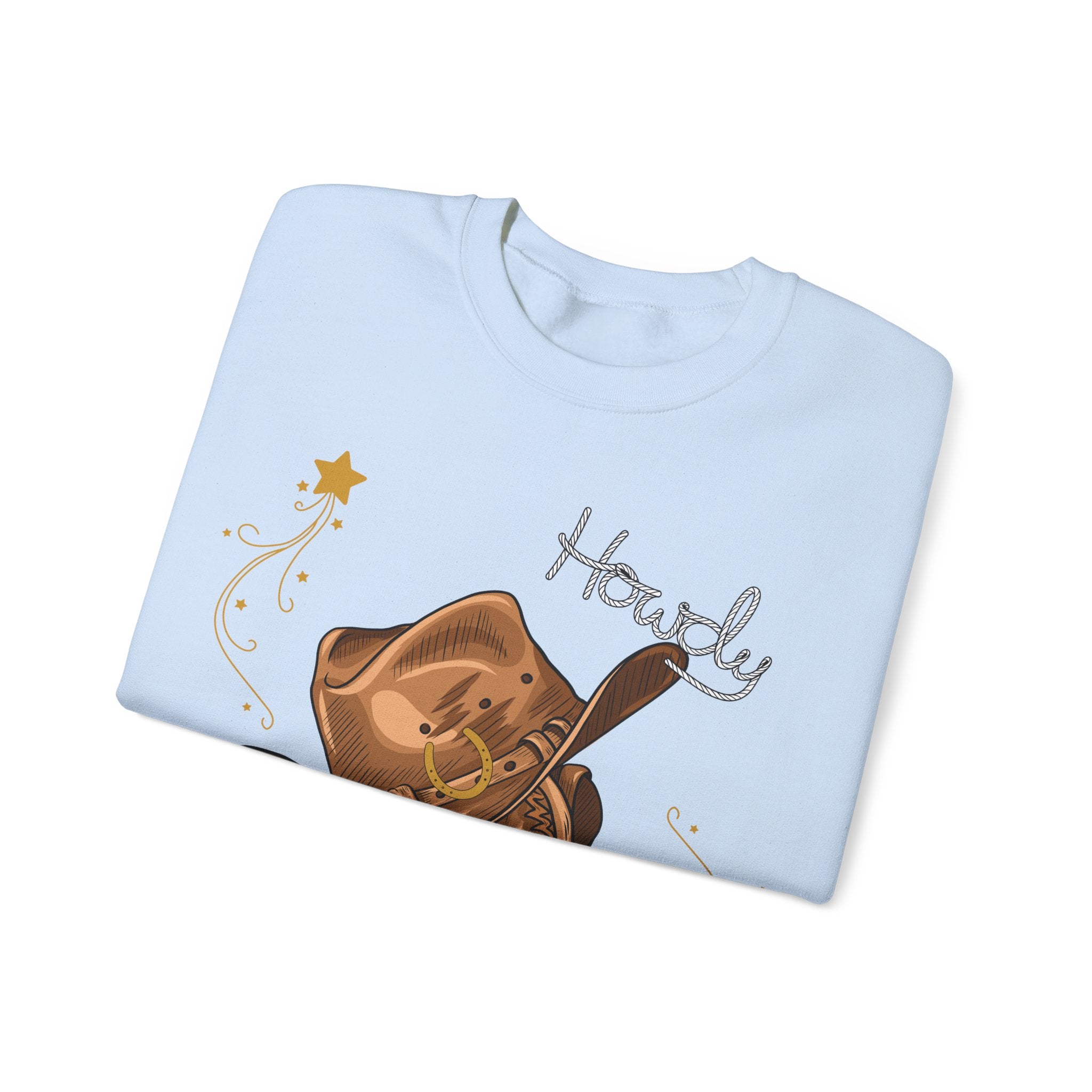 Howdy Cowboy Crewneck Sweatshirt | Unisex Sweatshirt, Western Apparel, Fall Fashion, Gift for Him/Her, Casual Wear