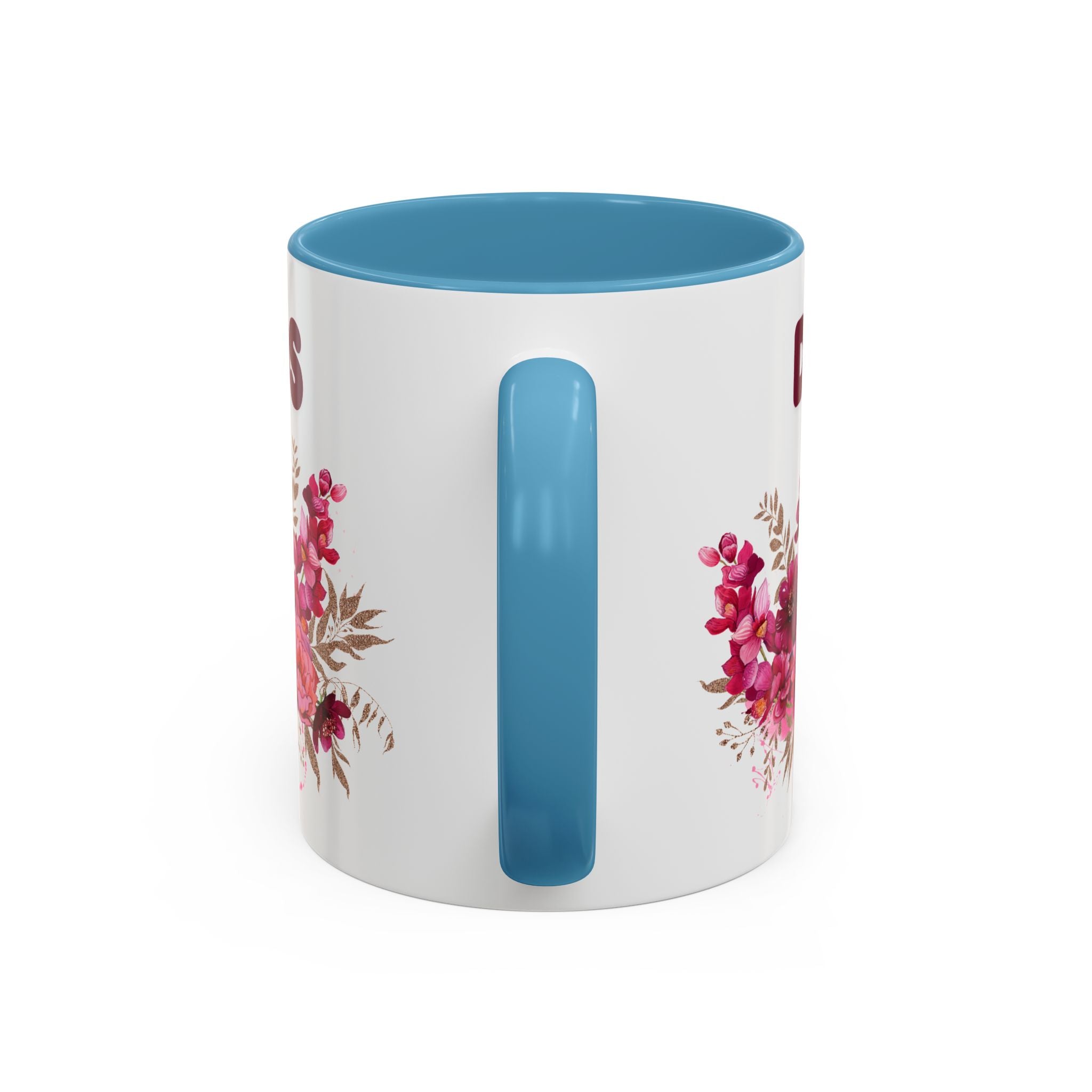 Dios Floral Accent Coffee Mug — 11/15oz Inspirational Christian Tea Cup