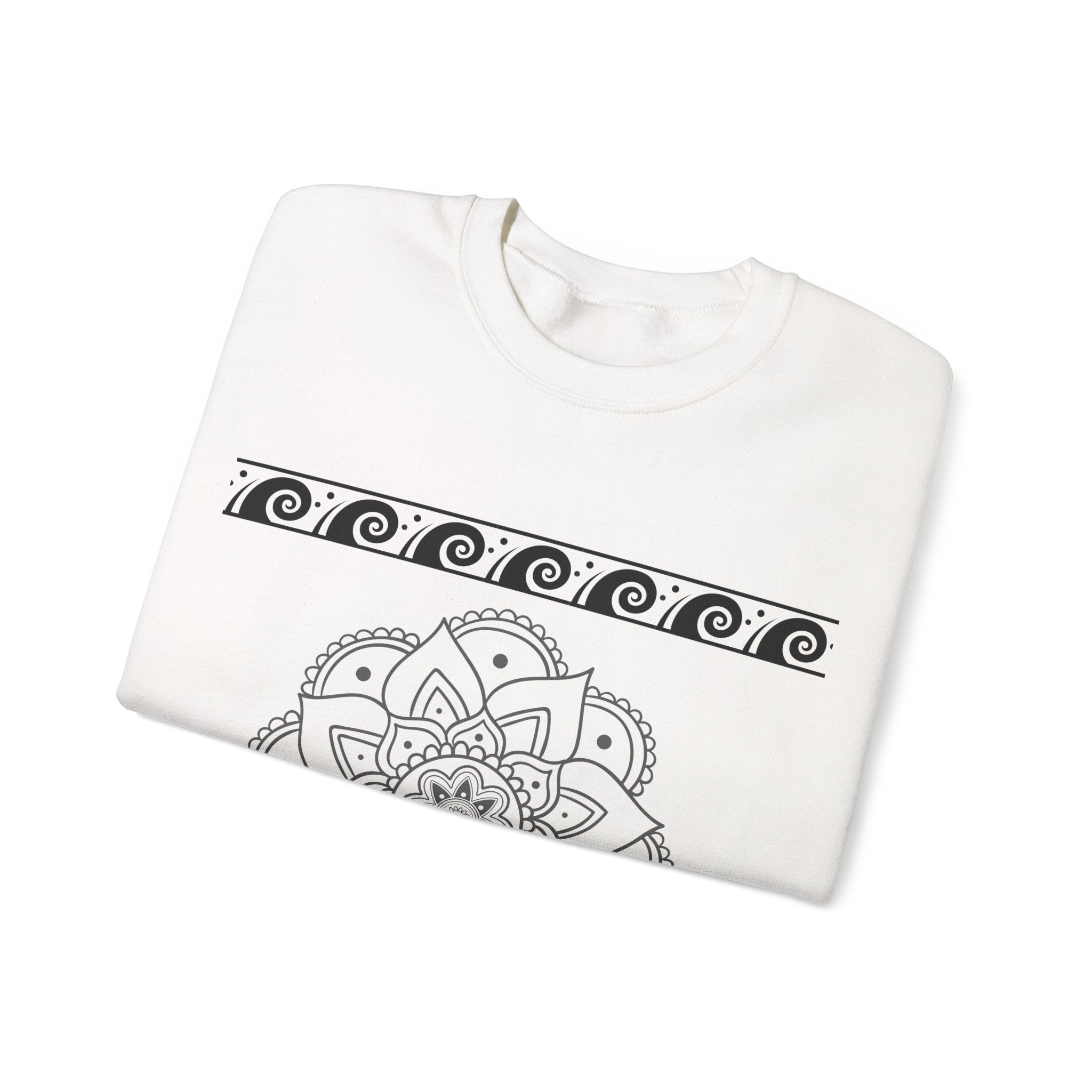 Mandala Design Crewneck Sweatshirt | Cozy Unisex Sweatshirt for Relaxation, Gift for Friends, Everyday Wear, Festival Apparel