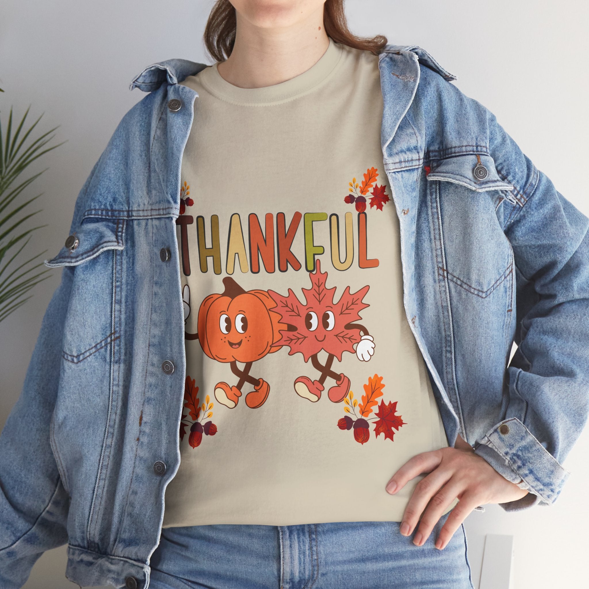 Thankful Fall Unisex Tee, Autumn Shirt, Thanksgiving Gift, Cute Graphic T-Shirt, Seasonal Wear, Holiday Apparel