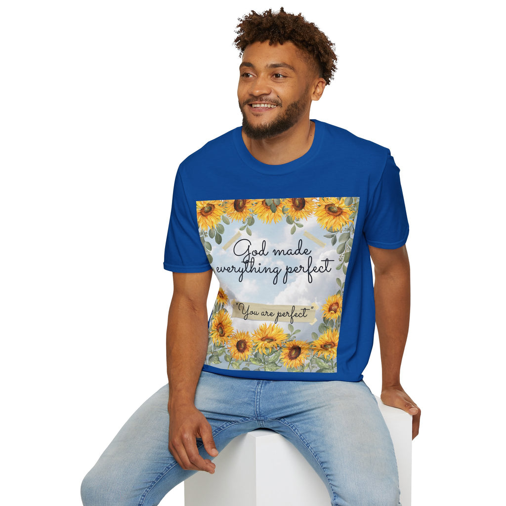 God Made Everything Perfect Sunflower T-Shirt, Inspirational Tee, Gift for Her, Positive Affirmation Apparel, Summer Style, [...]