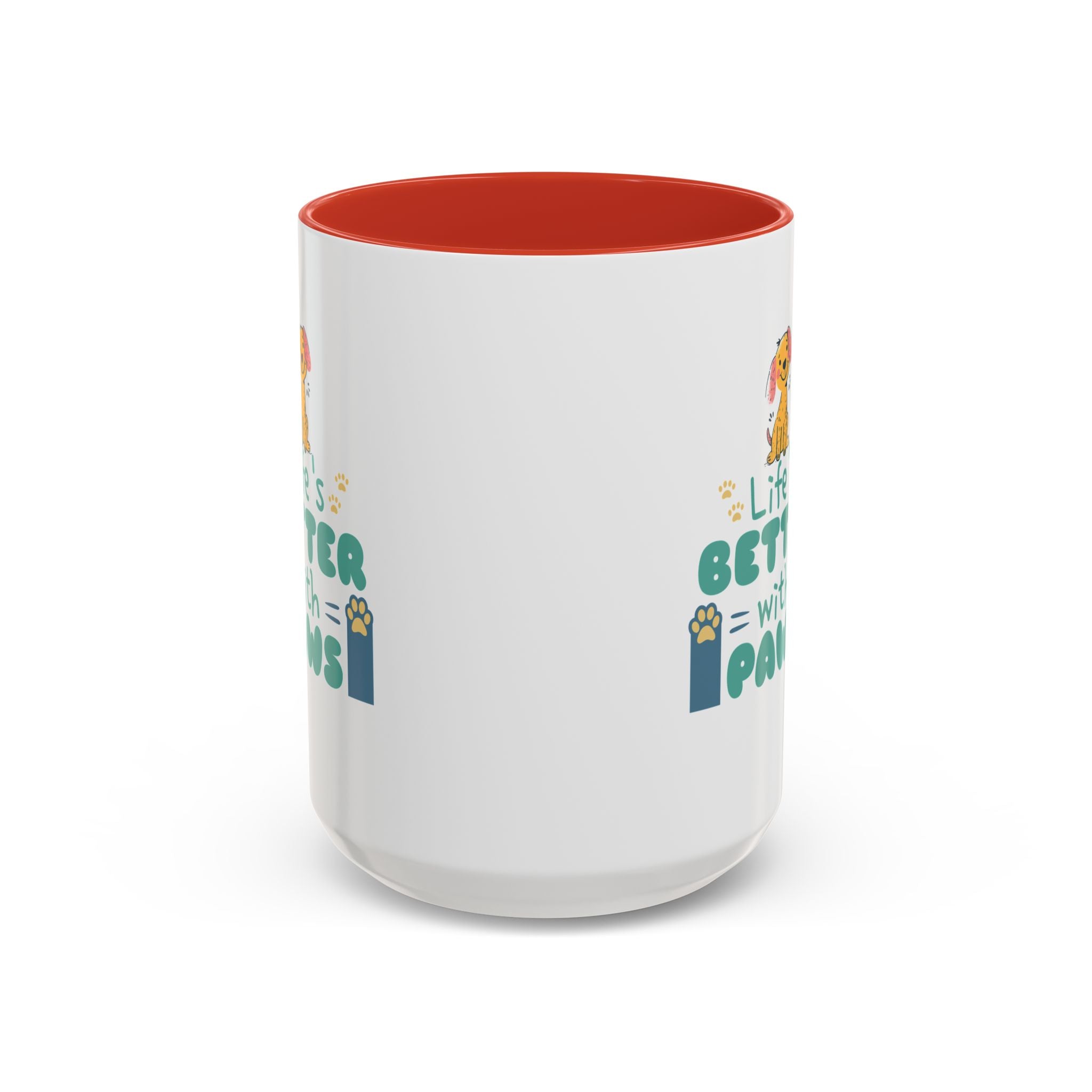 Life's Better with Paws Mug - Pet Lover's Coffee Cup, Dog Themed Gift, Animal Lover Present, Cute Ceramic Mug, Fun Pet Owner Gift