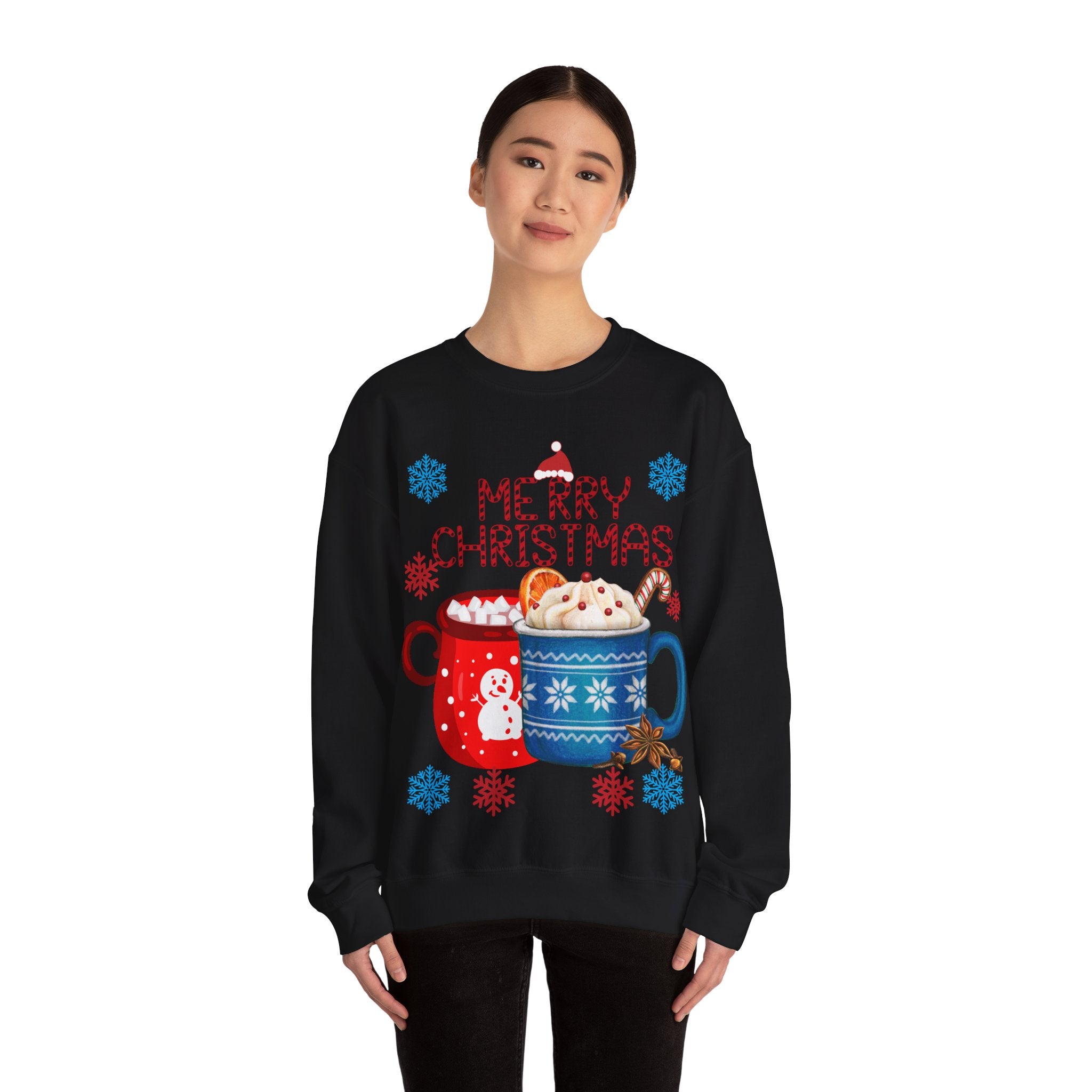 Merry Christmas Hot Cocoa Crewneck Sweatshirt
