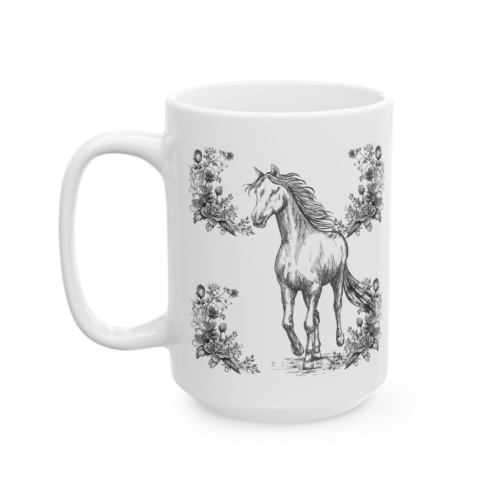 Elegant Floral Ceramic Mug - Perfect Gift for Tea Lovers, Coffee Enthusiasts, Birthdays, Weddings, Home Decor