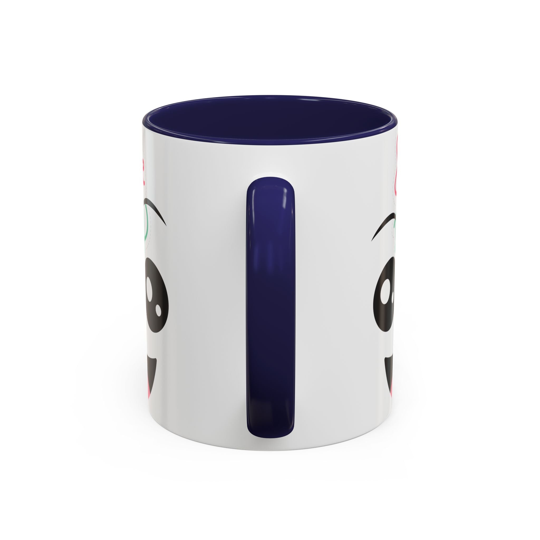 Smile Each Day Coffee Mug — Cute Cartoon Face Accent Mug (11/15oz)