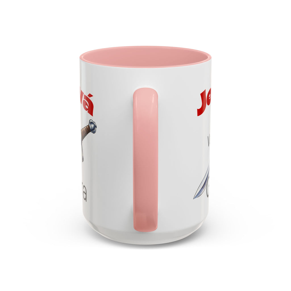 Jehovah Es Varón de Guerra Coffee Mug — Spanish Faith Sword Accent Mug (11/15oz)