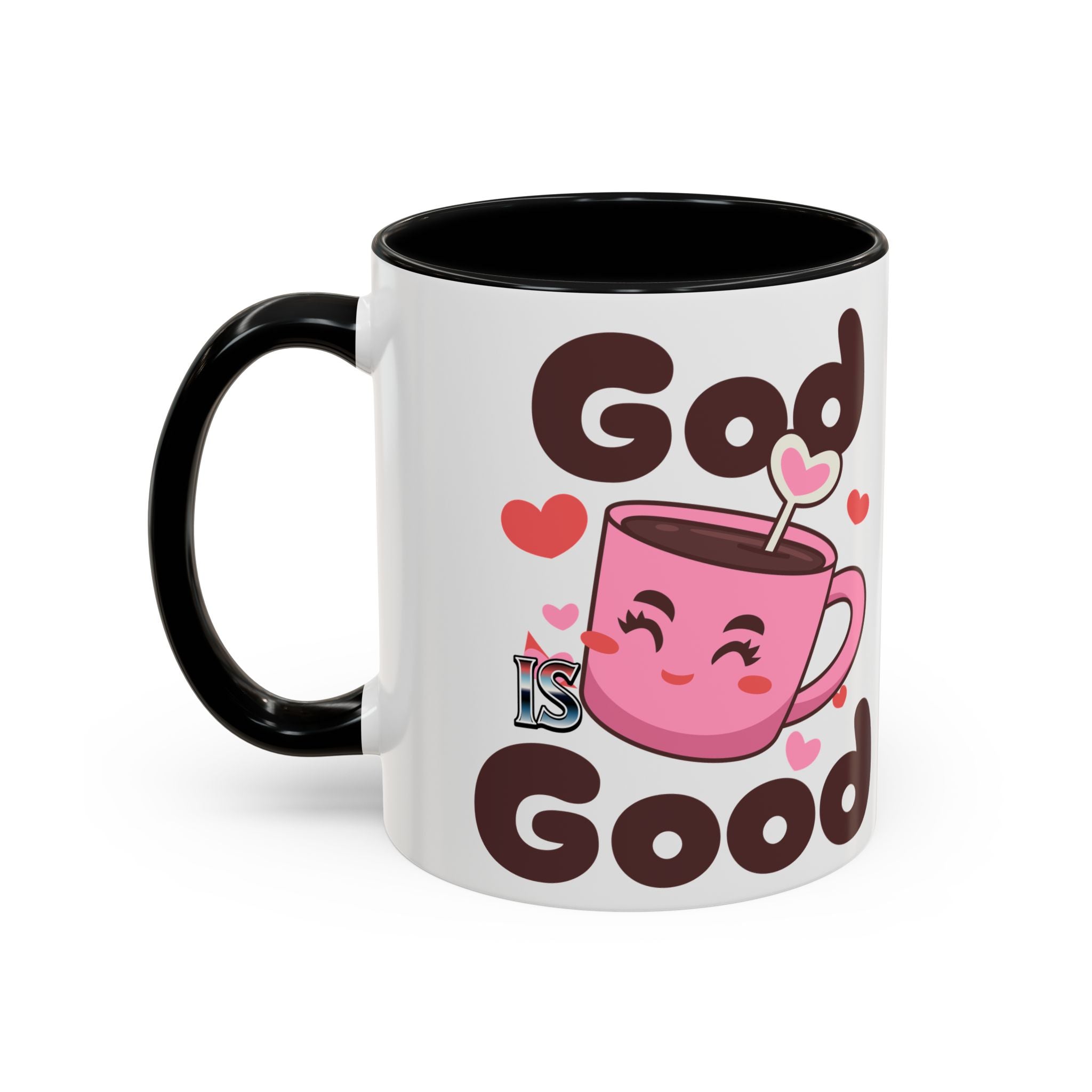 Cute God is Good Coffee Mug | Love Inspired Drinkware for Coffee Lovers, Gift for Friends, Anniversaries, Home Decor, Faith-Based Gifts