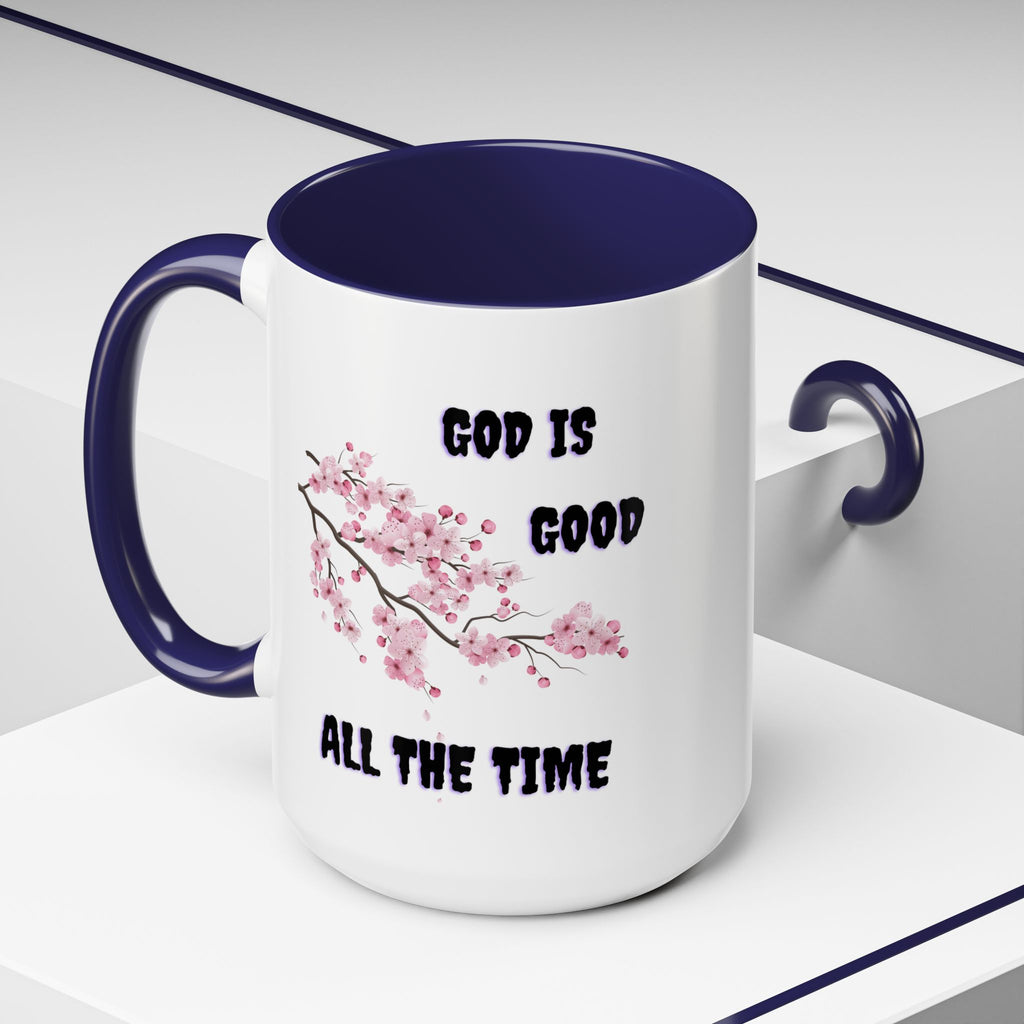 Inspirational Coffee Mug - God is Good, Floral Design, Gift for Faith Friends, Perfect for Mother's Day, Church Gatherings, Daily Motivation